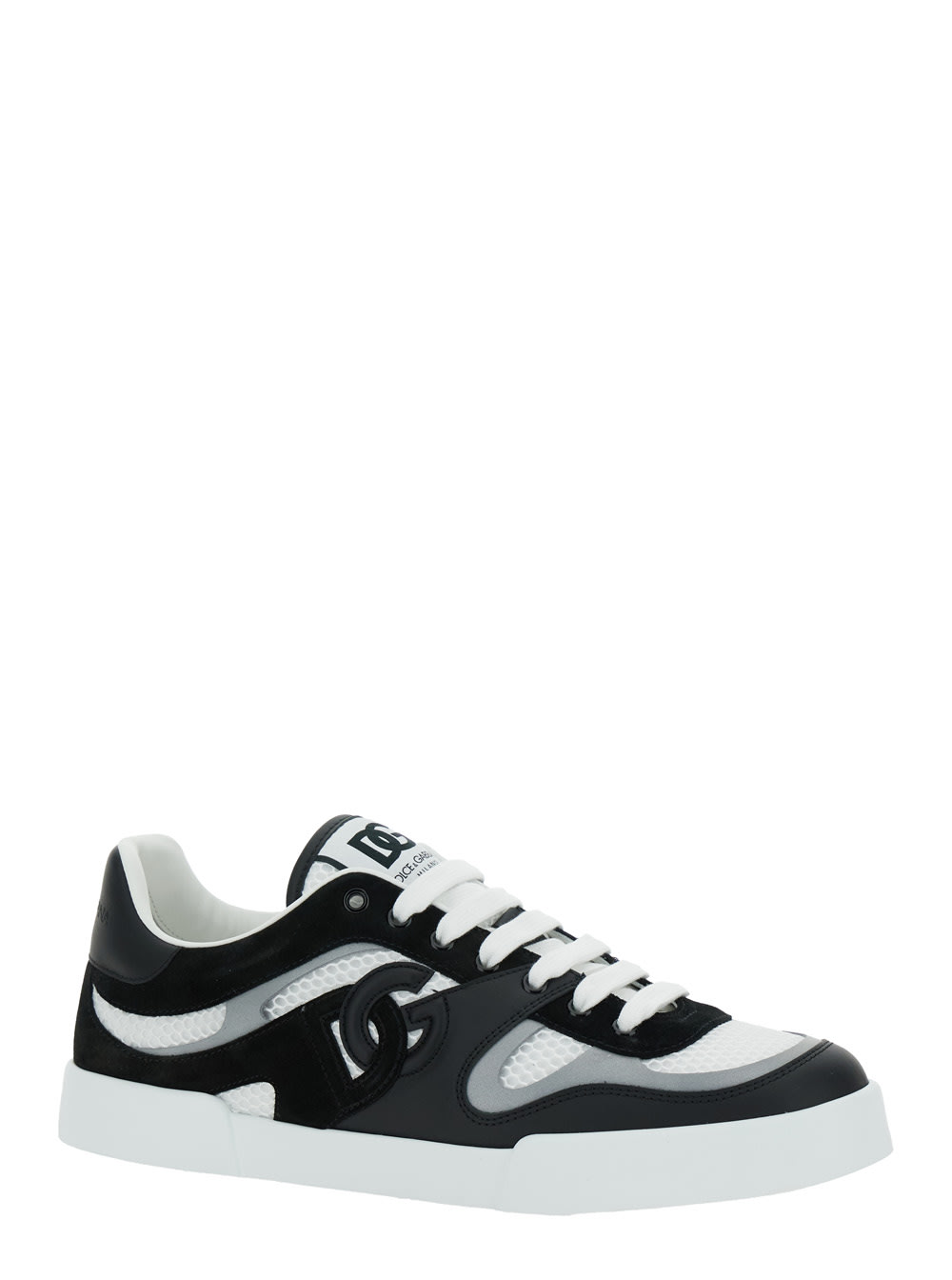Dolce & Gabbana Round Head Low-cut Sneakers In White