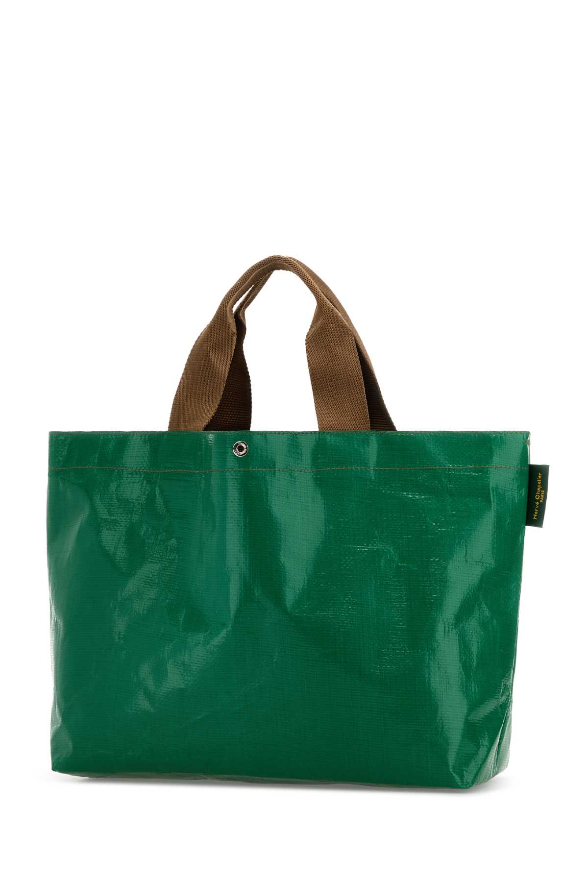 Herve Chapelier Grass Green Canvas 2012pp Shopping Bag In Green