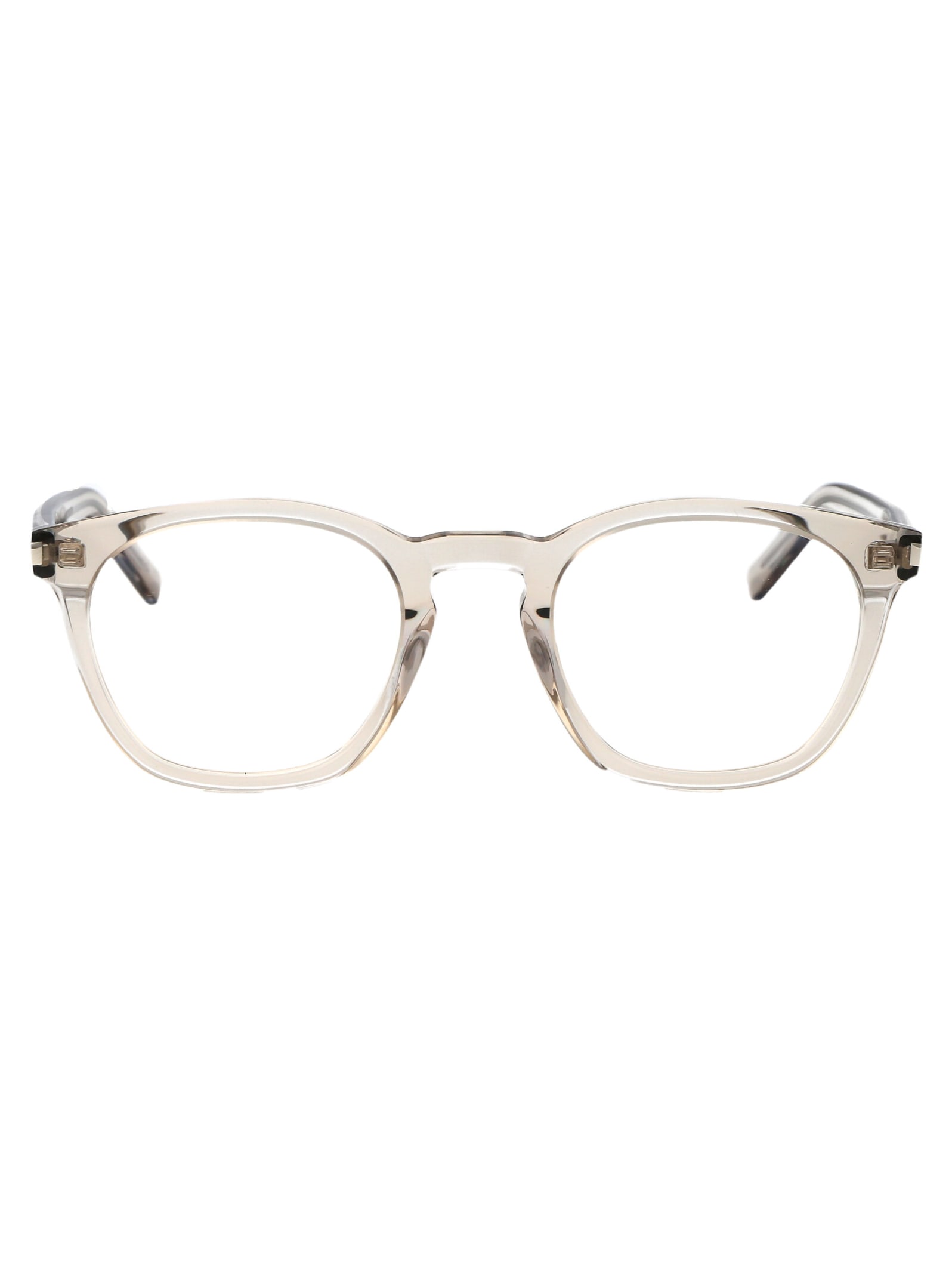 Shop Saint Laurent Sl 28 Opt Glasses In 005 Beige Beige Transparent