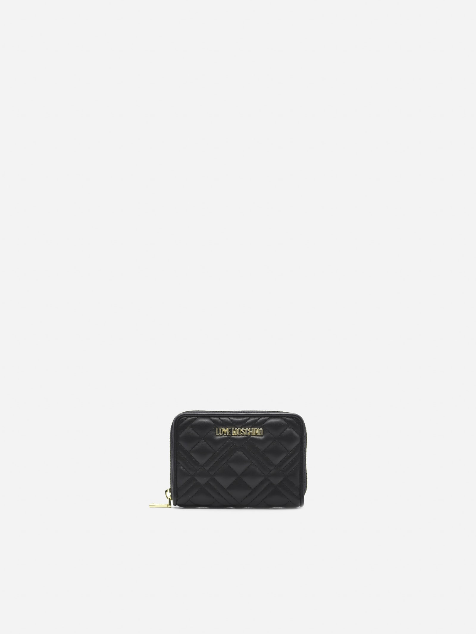 Love Moschino Quilted-effect Wallet With Logo Detail