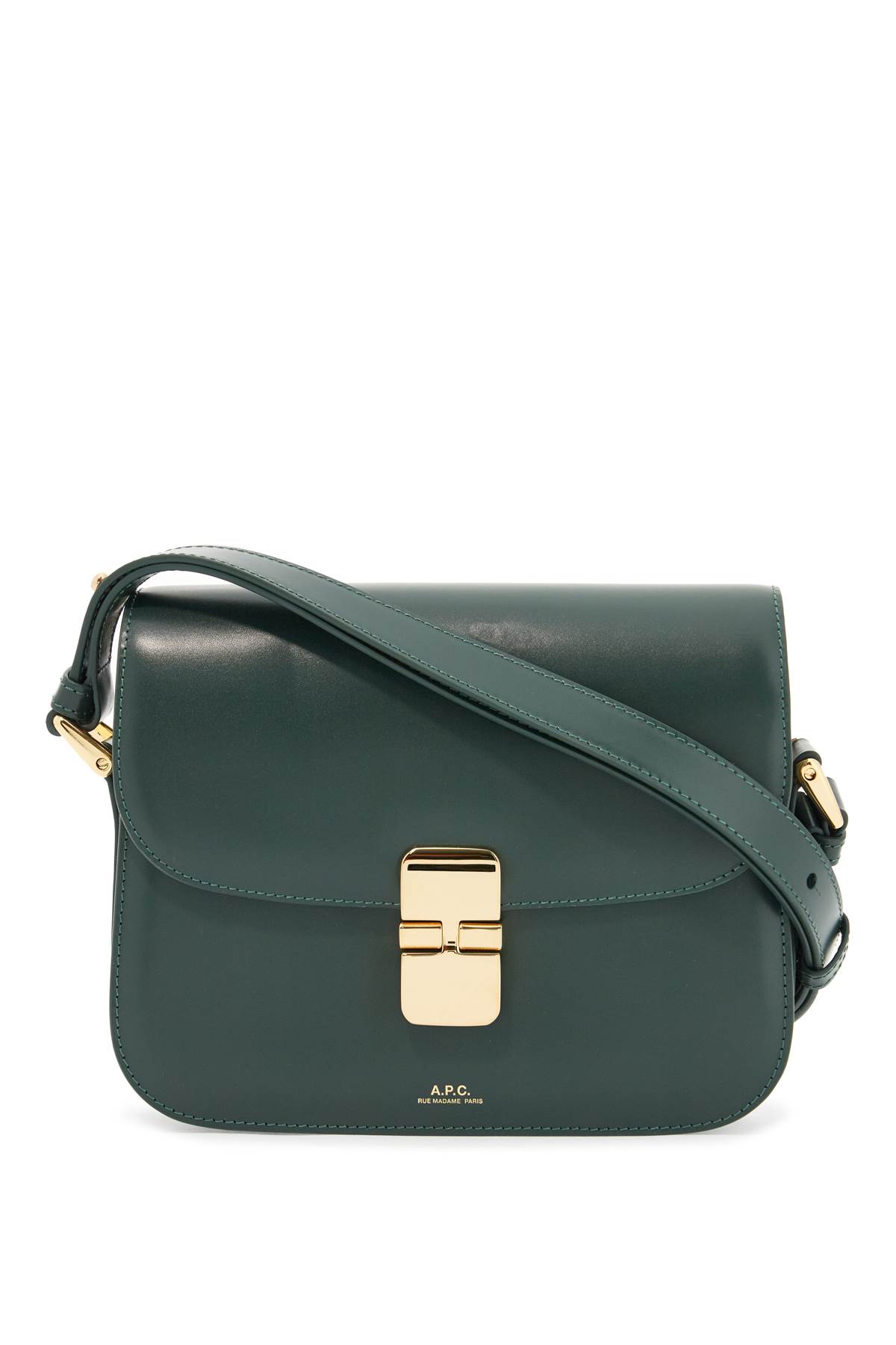 Shop Apc Grace Small Shoulder Bag In Vert Fonce (green)