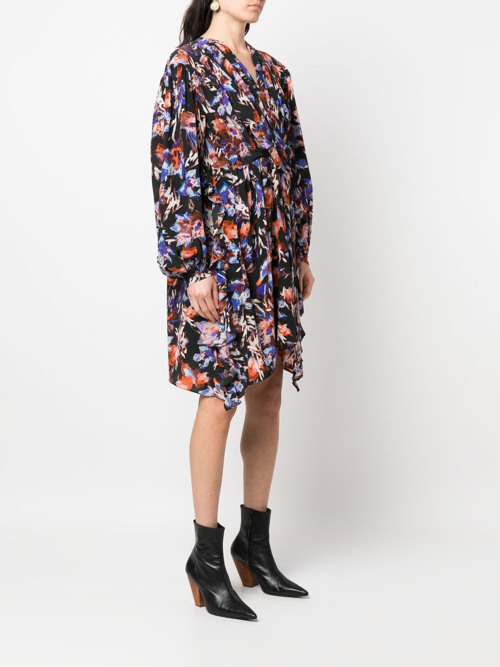 Iro Short Wrap Dress In Black