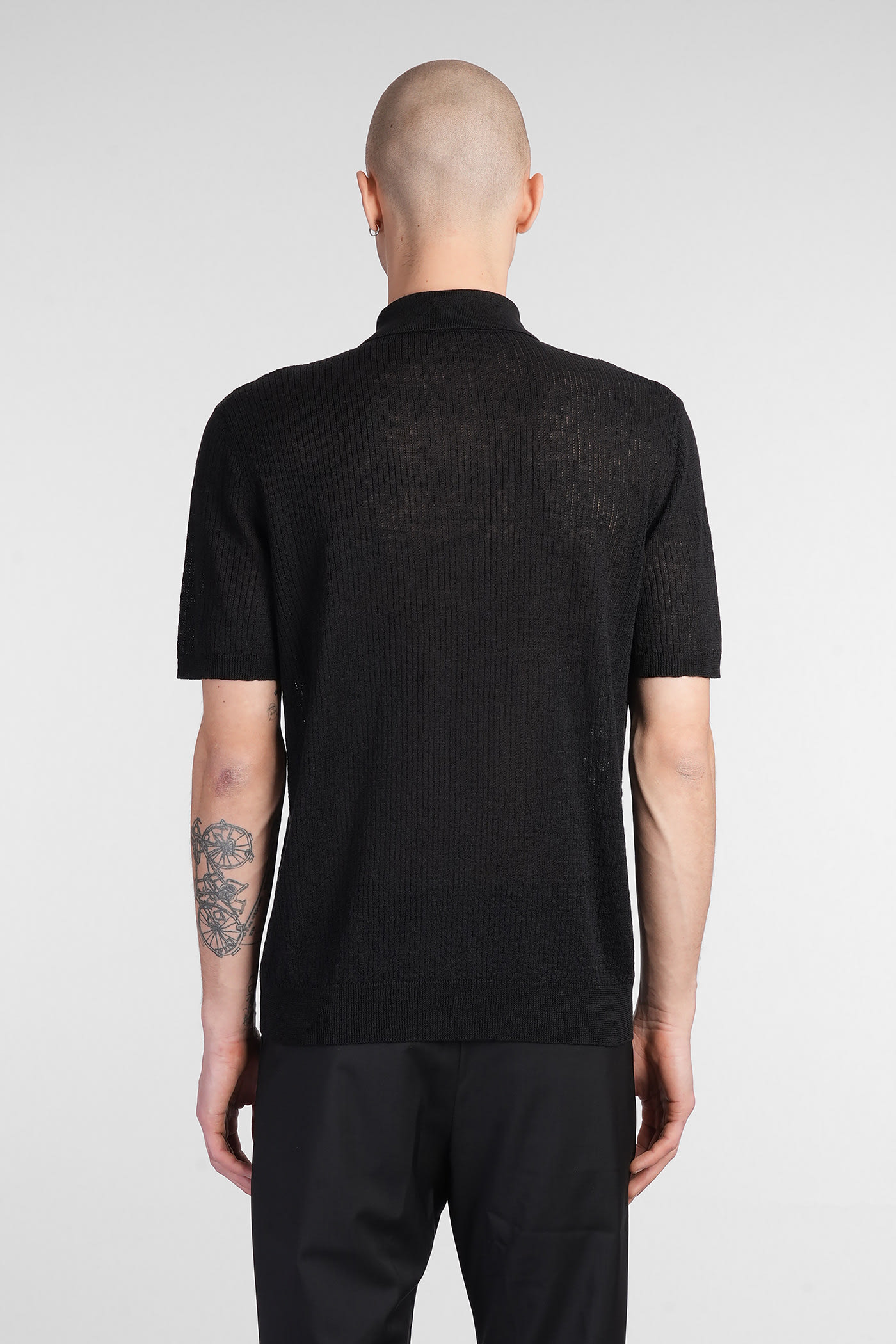 Shop Barena Venezia Marco Polo In Black Linen