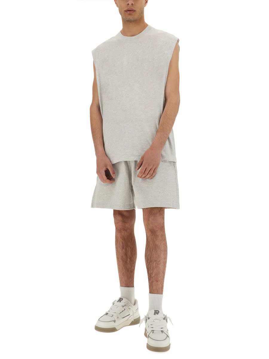 Represent Soft Fabric Sleeveless Crew Neck Top In White