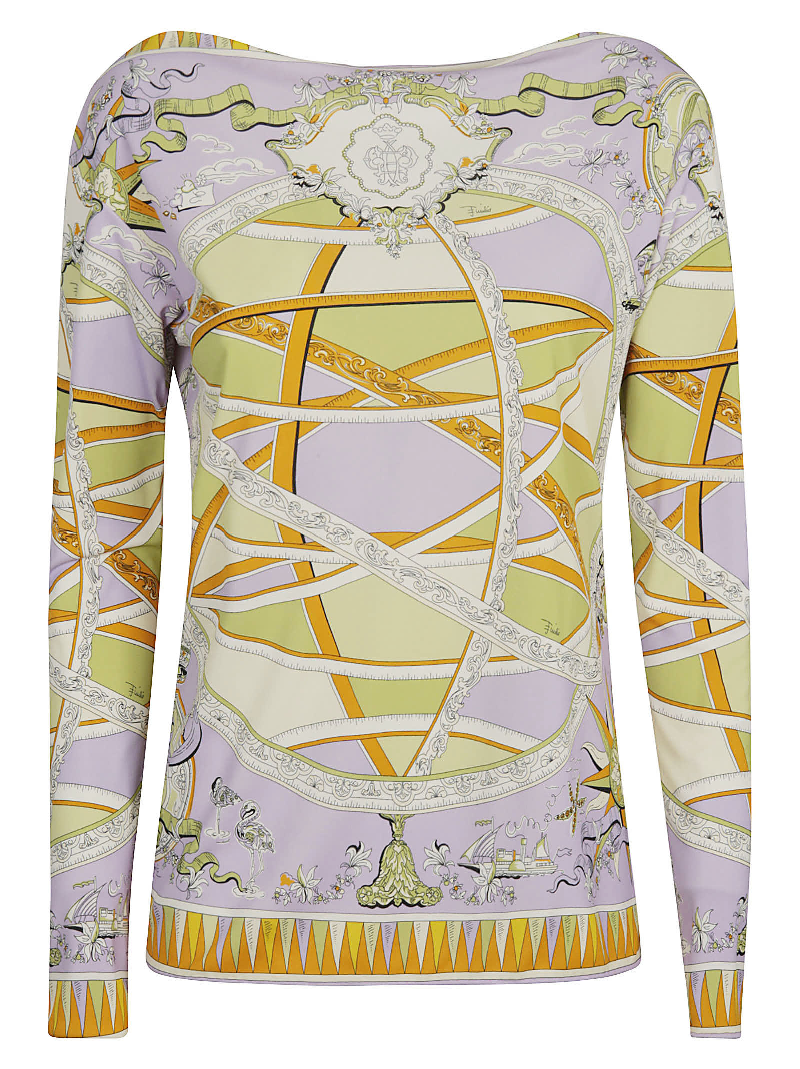 Emilio Pucci Long-sleeve Printed Top
