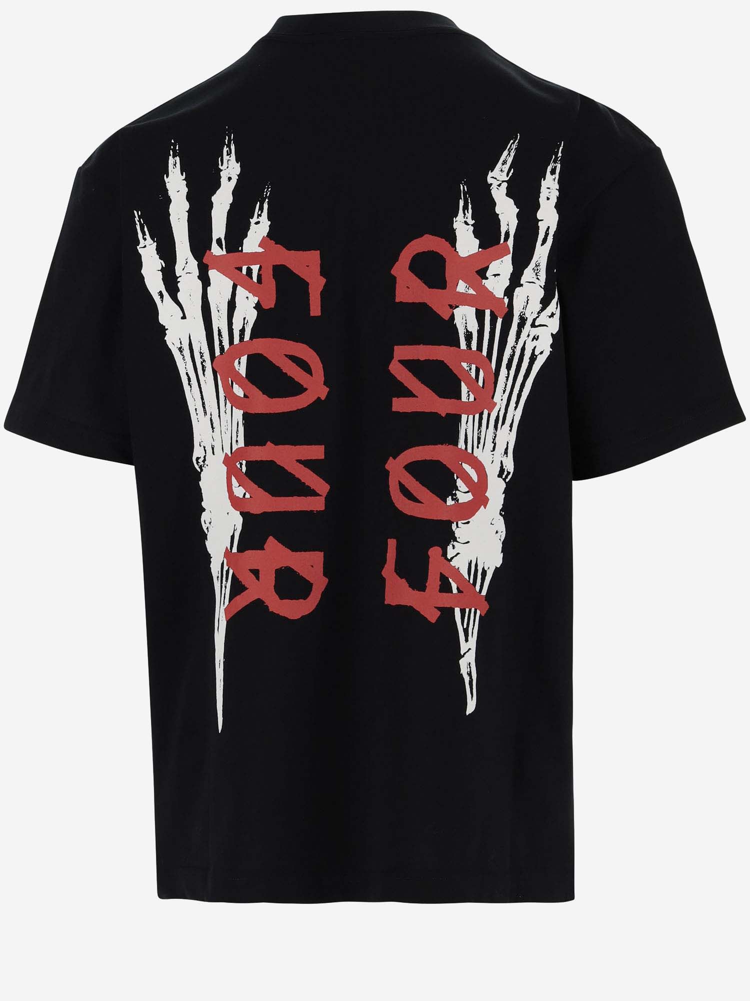 44 Label Group Cotton T-shirt With Graphic Print And Logo