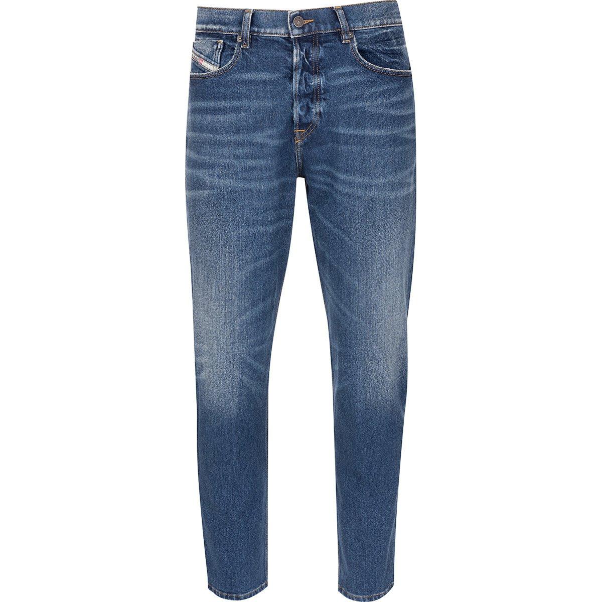 Diesel Logo Patch 2005 D-Fining Tapered Leg Jeans
