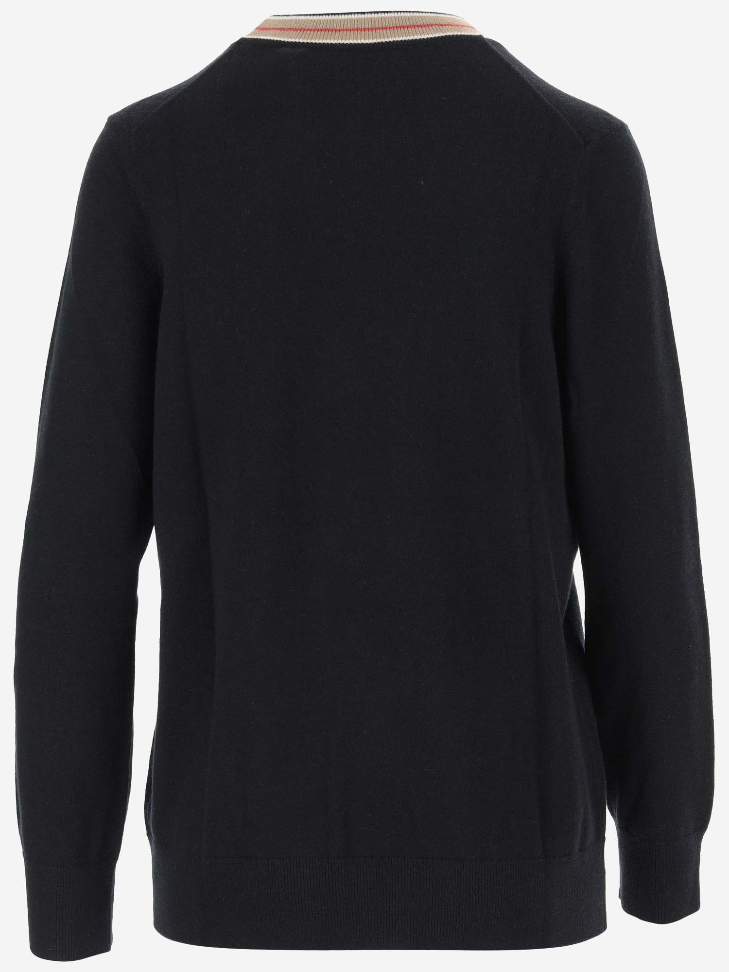 Shop Burberry Cashmere Pullover In Black