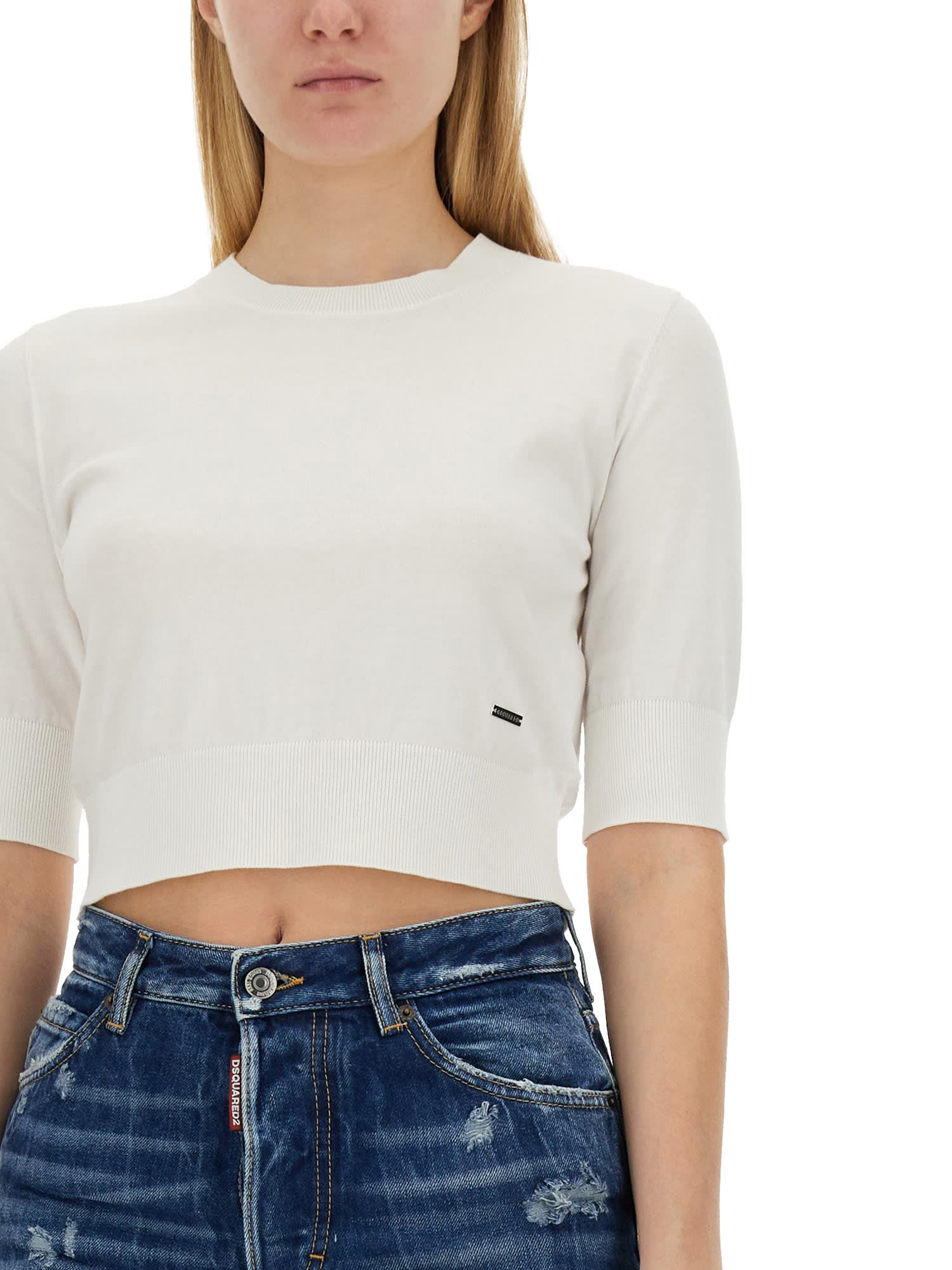 Shop Dsquared2 Cropped Shirt