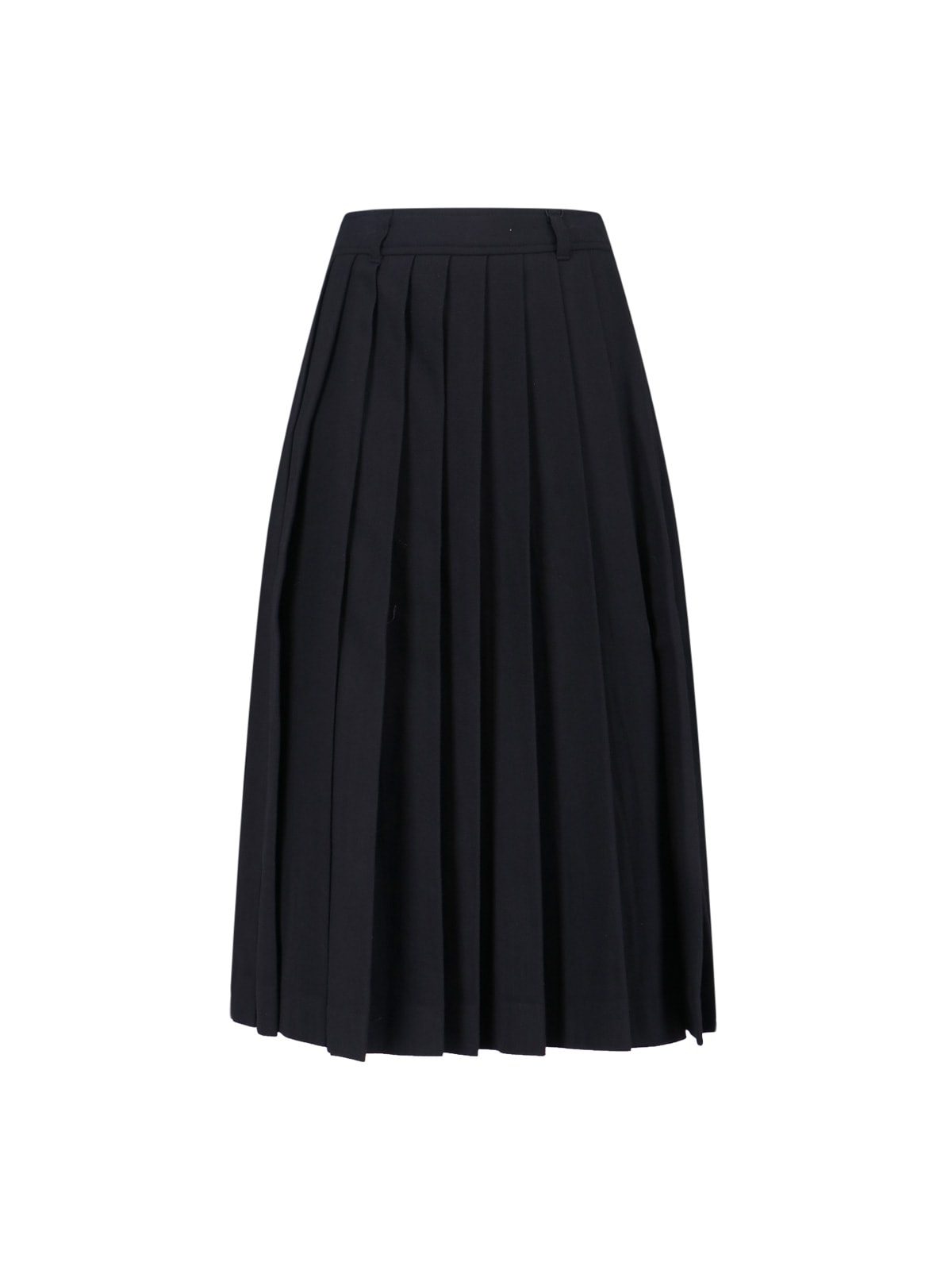 Dunst Wool Blend Midi Skirt In Black