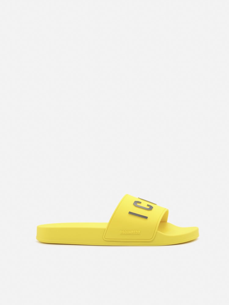 Dsquared2 Rubber Sandals With Embossed Logo Print