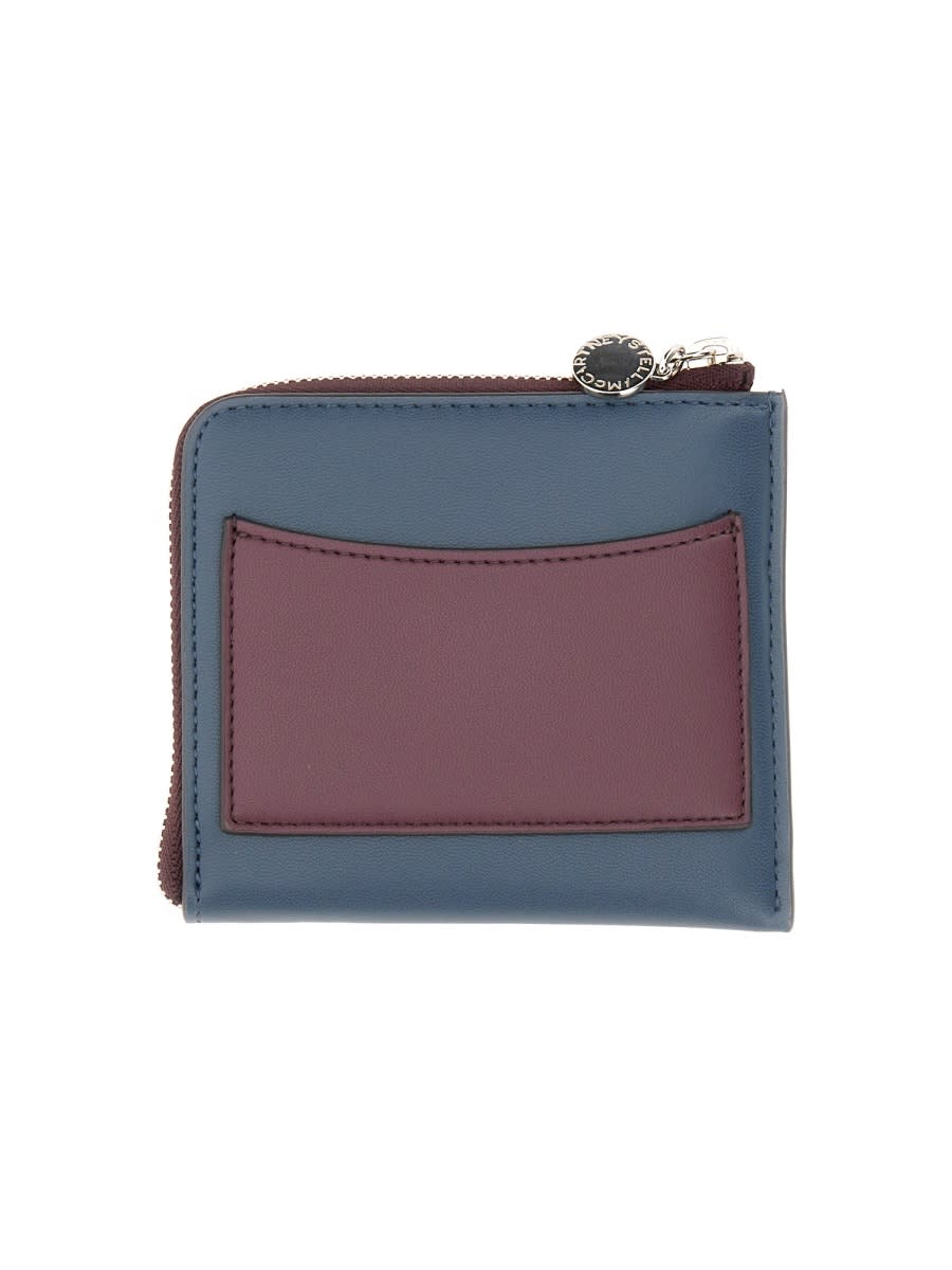 Shop Stella Mccartney Zipped Wallet In Blue