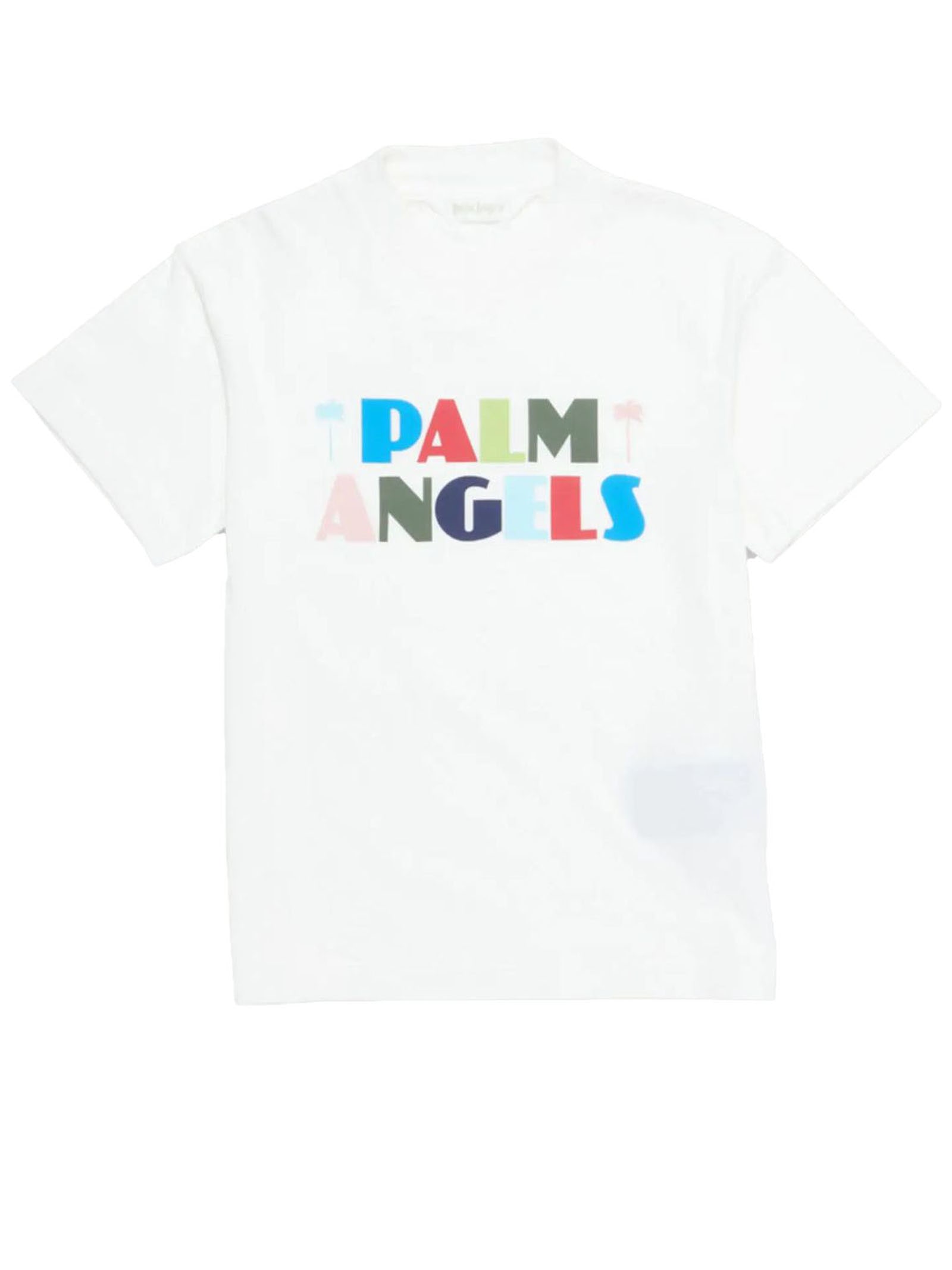 Palm Angels White Cotton Tshirt