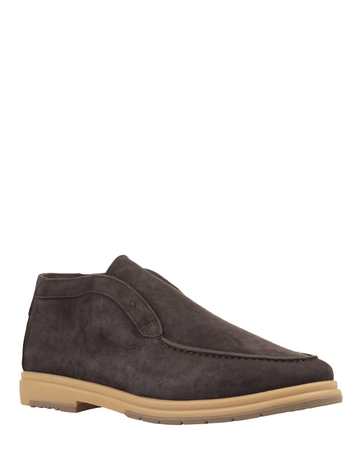 Shop Andrea Ventura Oyster Nuvolari Ankle Boots In Ebony-ivory In Brown