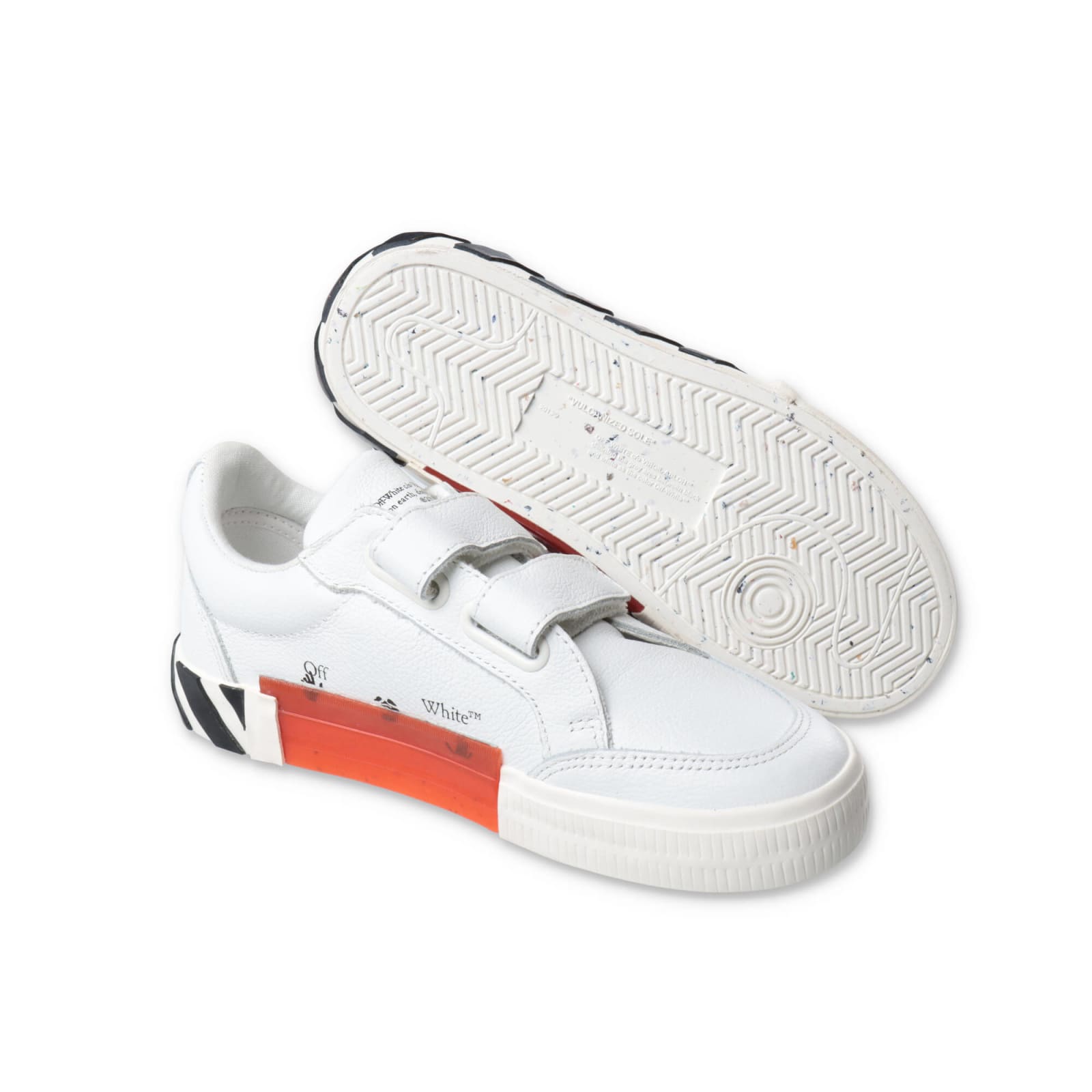 Shop Off-white Off White Sneakers Bianche In Pelle Di Vitello Bambino In Bianco