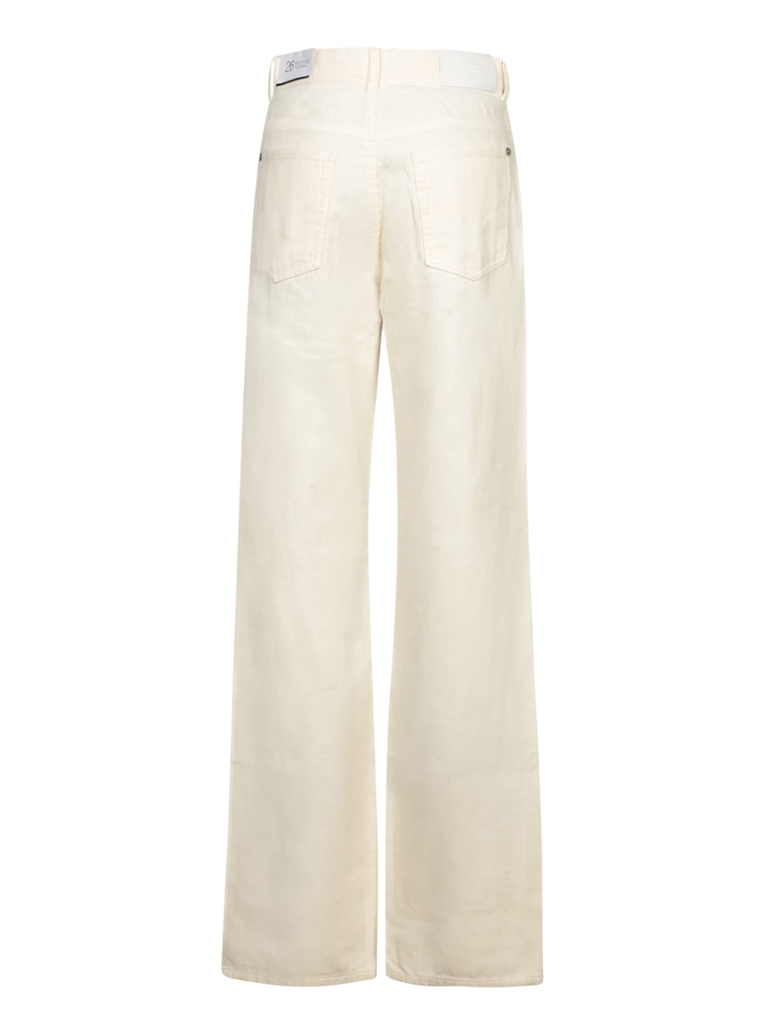 Shop 7 For All Mankind Tess White Corduroy Trousers