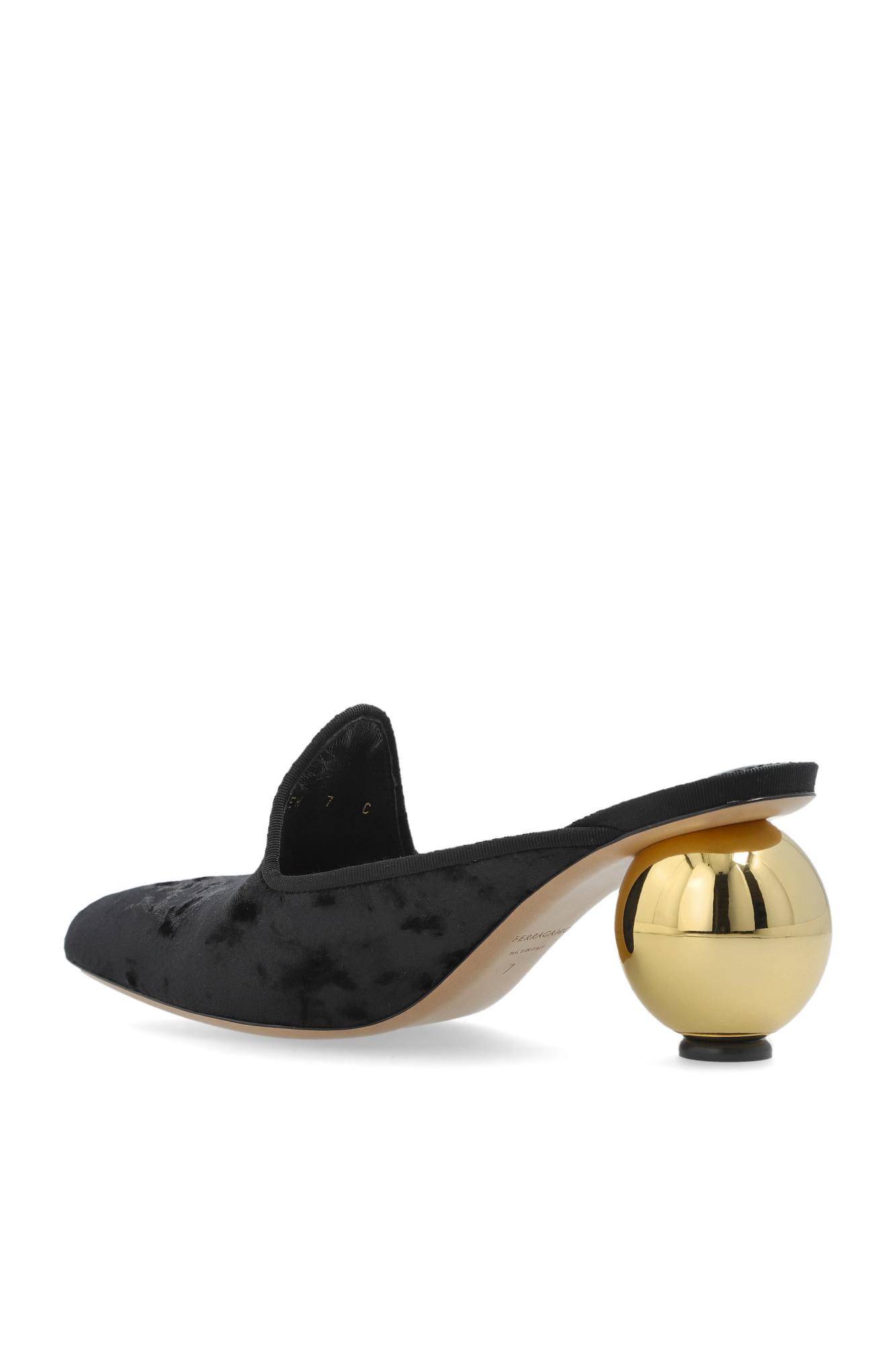 Ferragamo Heeled Mules Tasha In Black