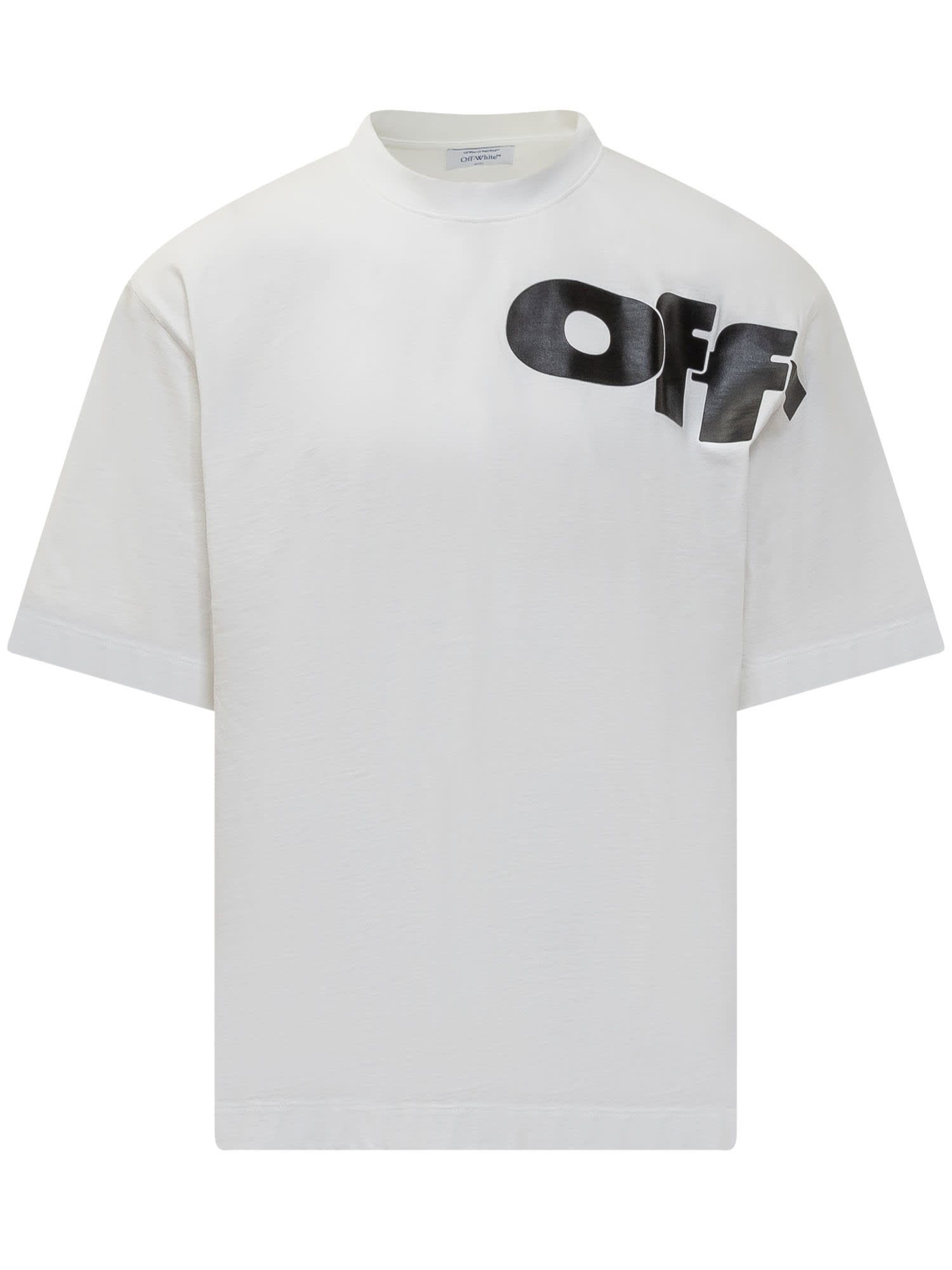 Shop Off-white T-shirt With Logo In White-black