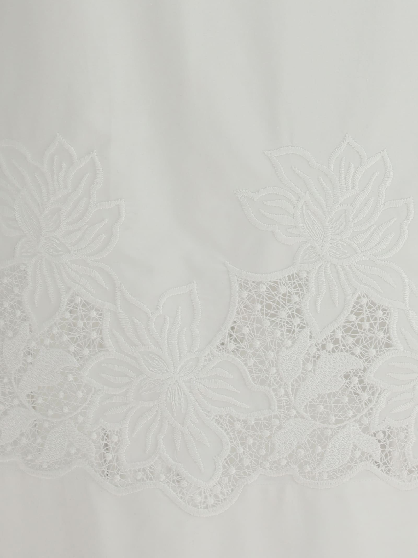 P.a.r.o.s.h Tunic Dress With Embroidery In Bianco