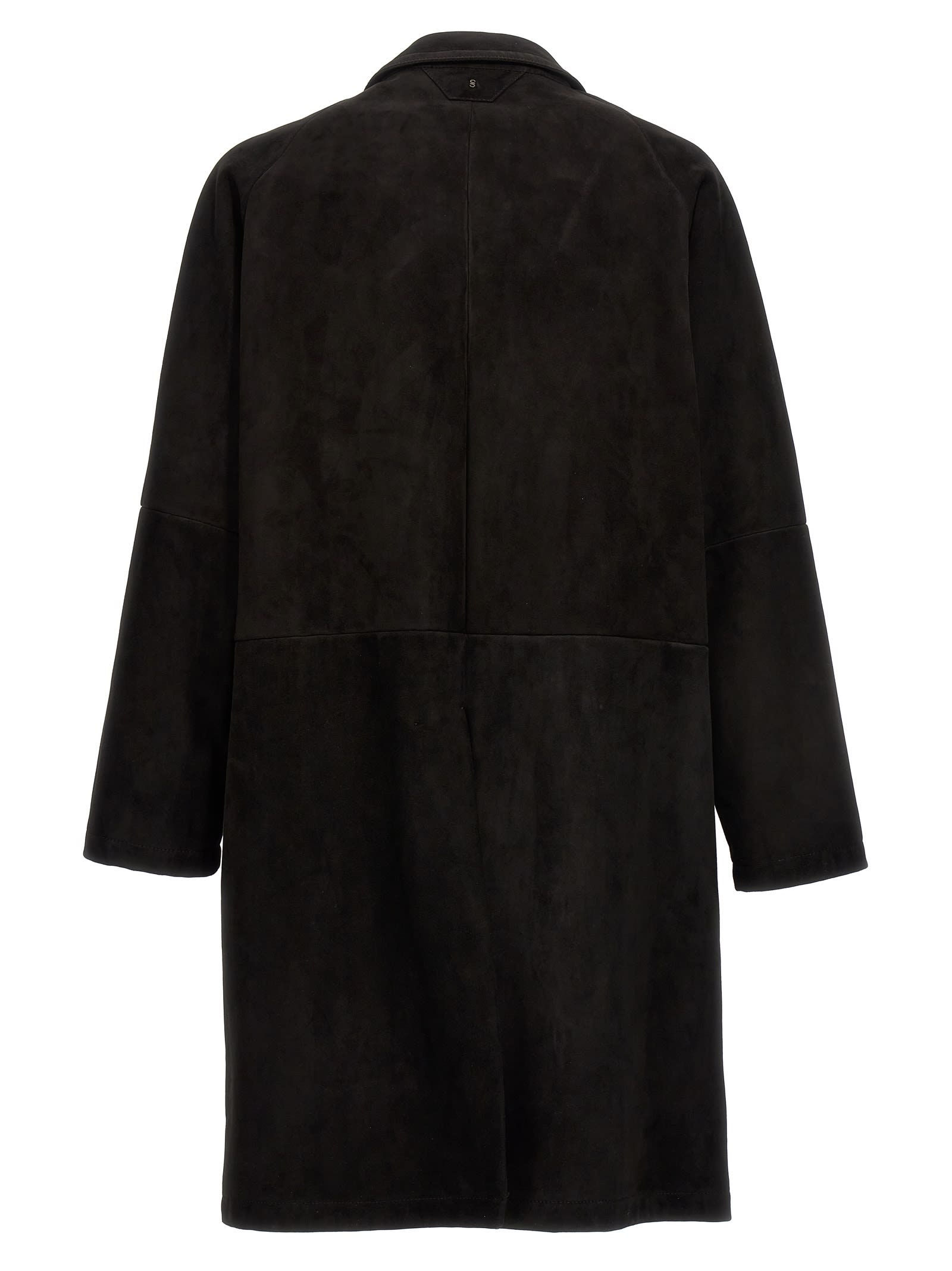 Shop Salvatore Santoro Suede Coat In Black