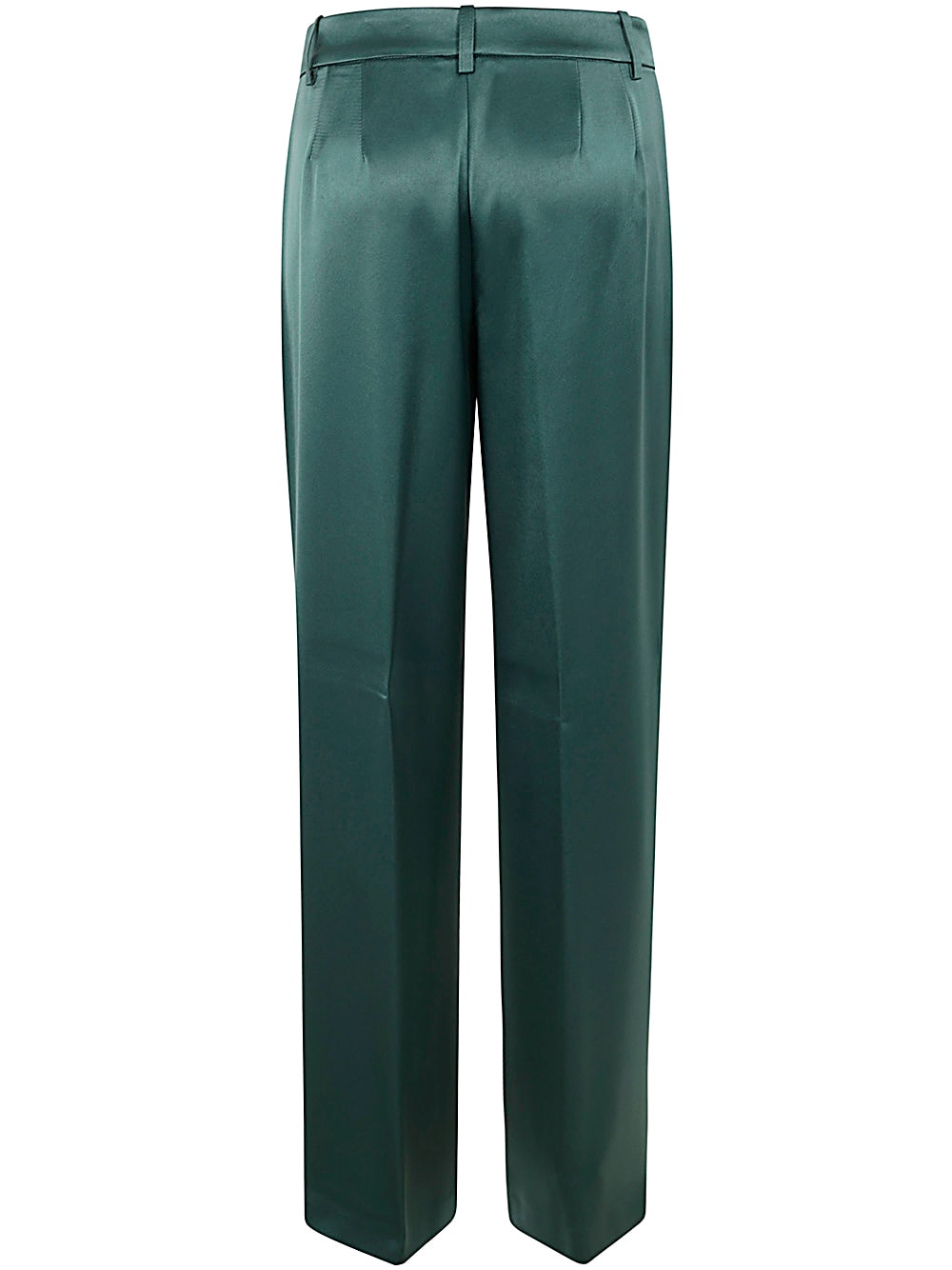 Shop Pinko Laon Satin Trousers In A Bottle Green