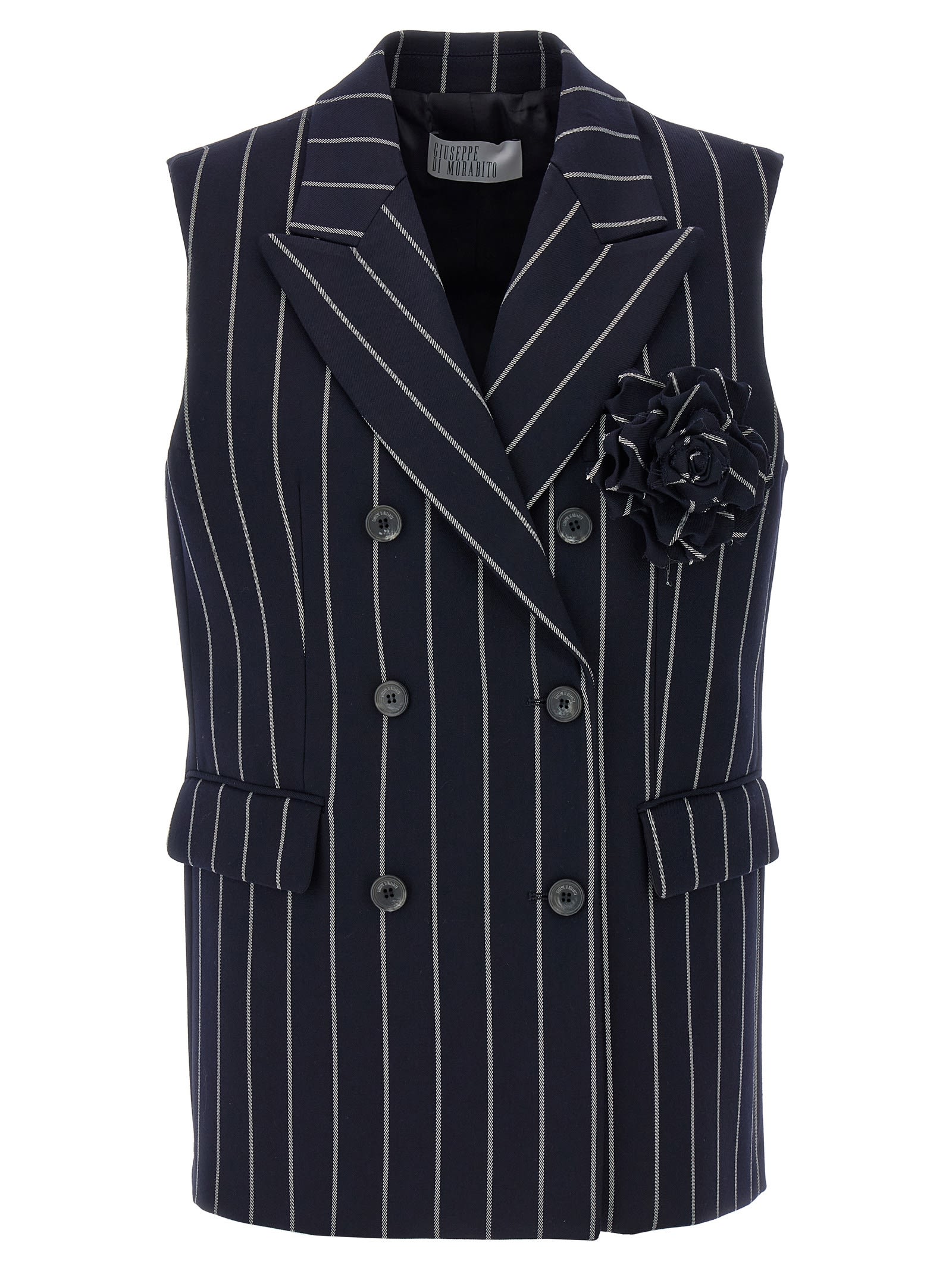 Double-breasted Pinstripe Vest