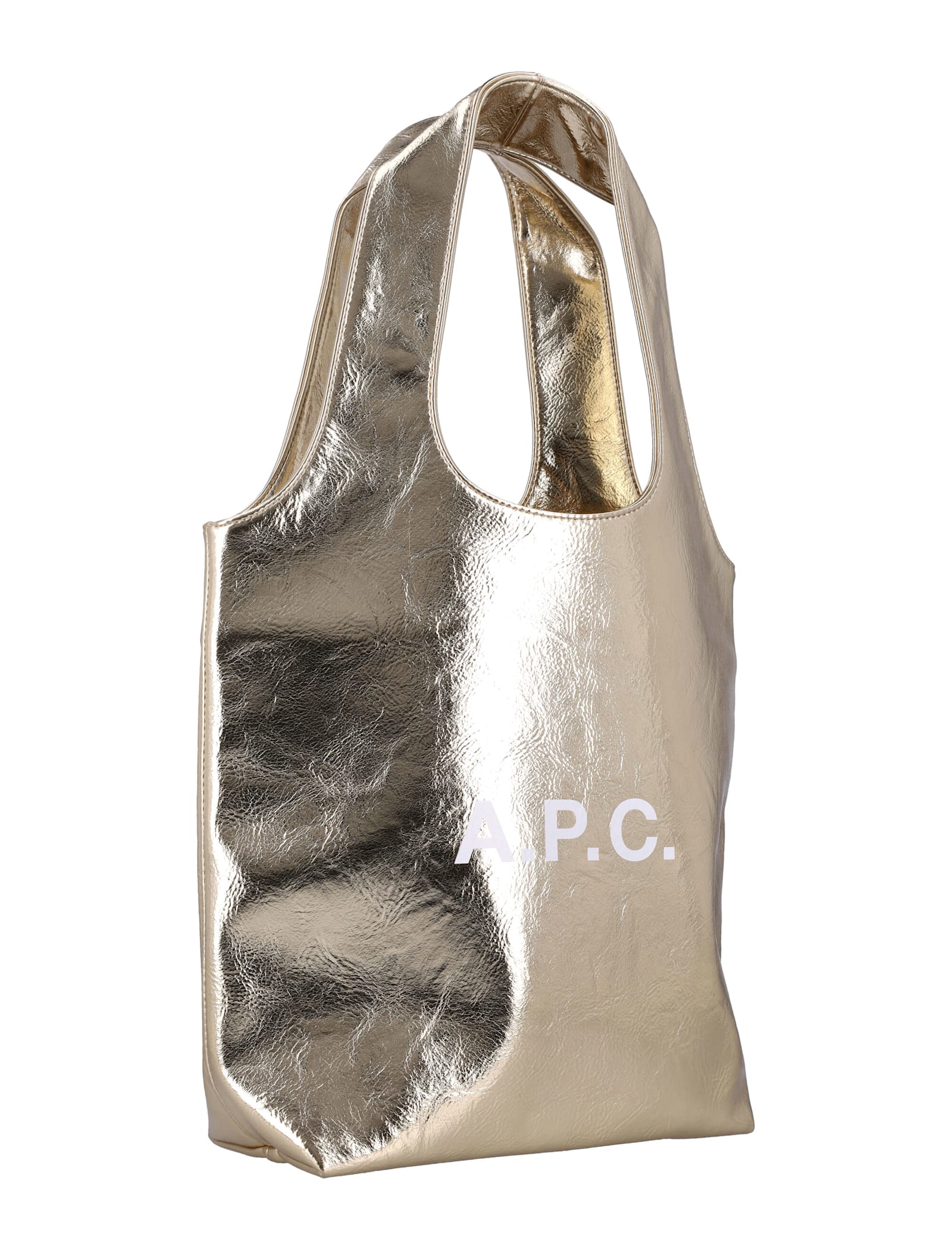 Apc A.p.c. Ninon Small Tote Bag In Gold
