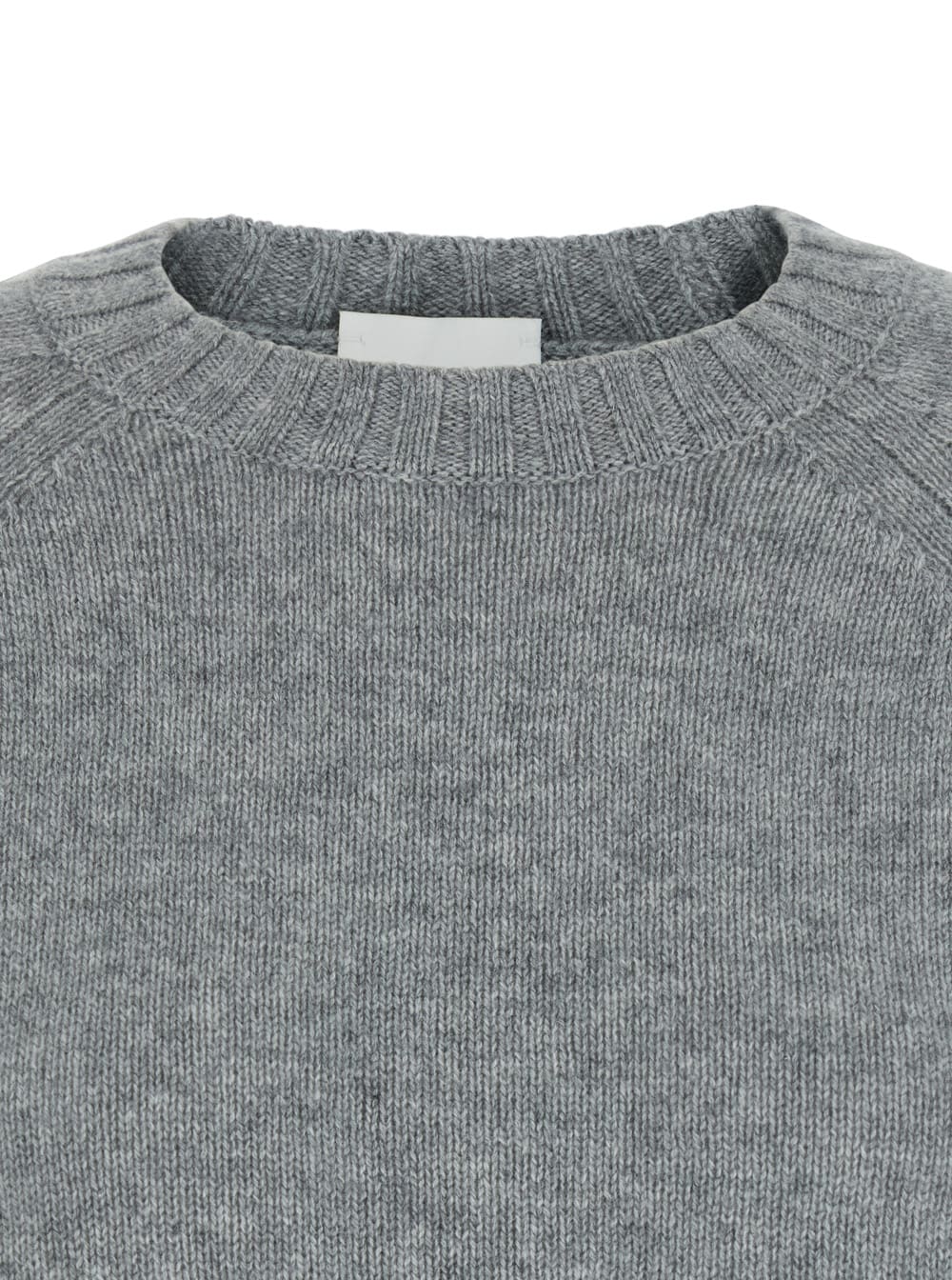 Allude Round-neck Ribbed Sweater In Gray