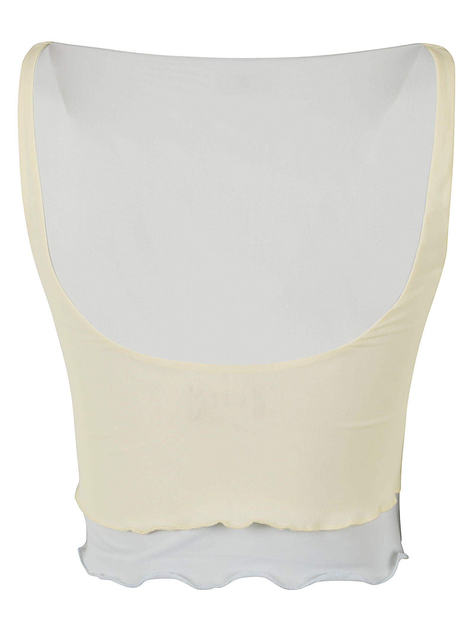 Shop Gcds Tulle Tank Top In Baby Yellow
