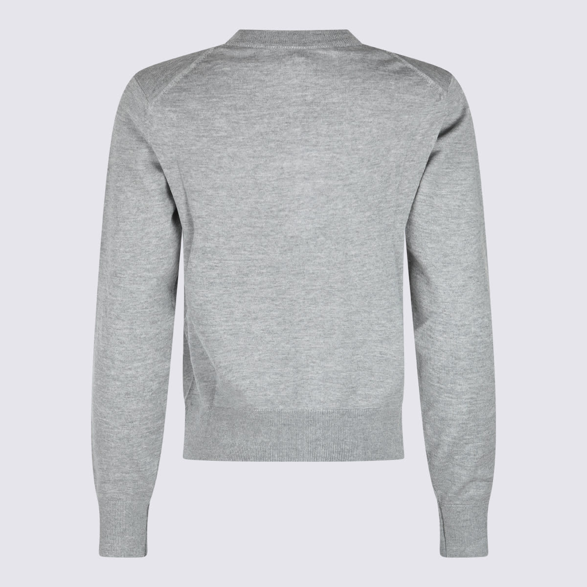 Shop Maison Kitsuné Grey Wool Knitwear In Medium Grey Melange