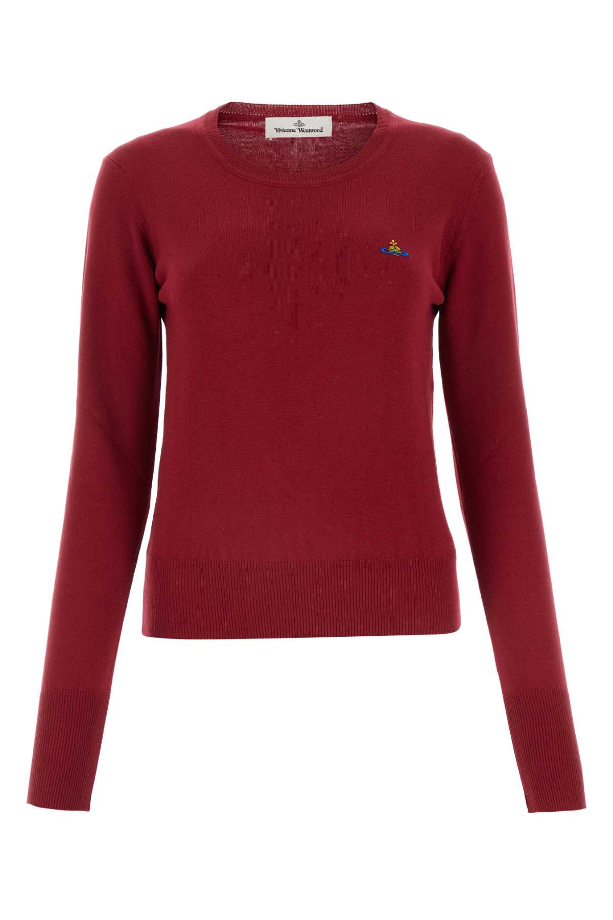 Shop Vivienne Westwood Burgundy Cotton Blend Bea Sweater In Wine