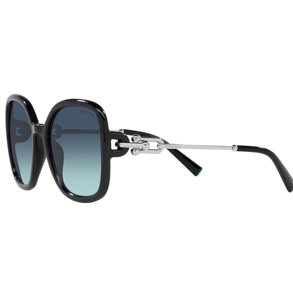 Shop Tiffany &amp; Co. Sunglasses In Nero/blu Sfumato