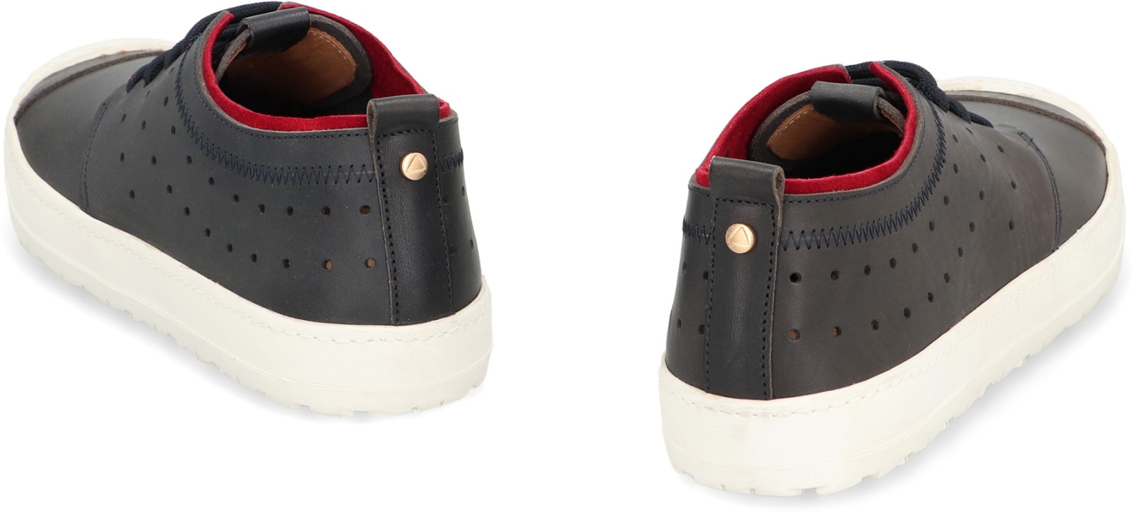 Volta Leather Low-top Sneakers In Black