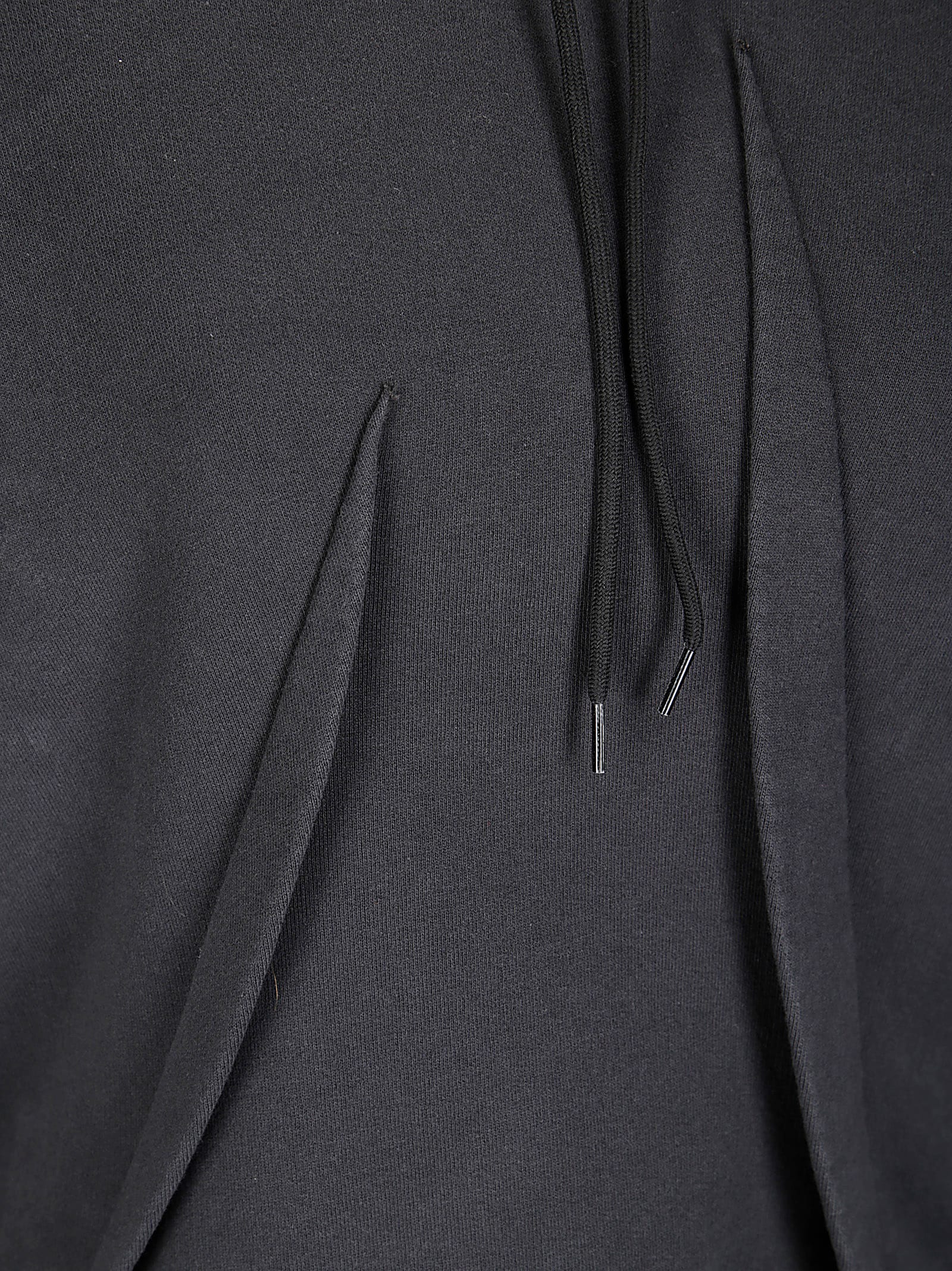 Mm6 Maison Margiela Mm6 By Maison Margiela Long-sleeved Cotton Sweatshirt With Hood And Drawstring In Gray