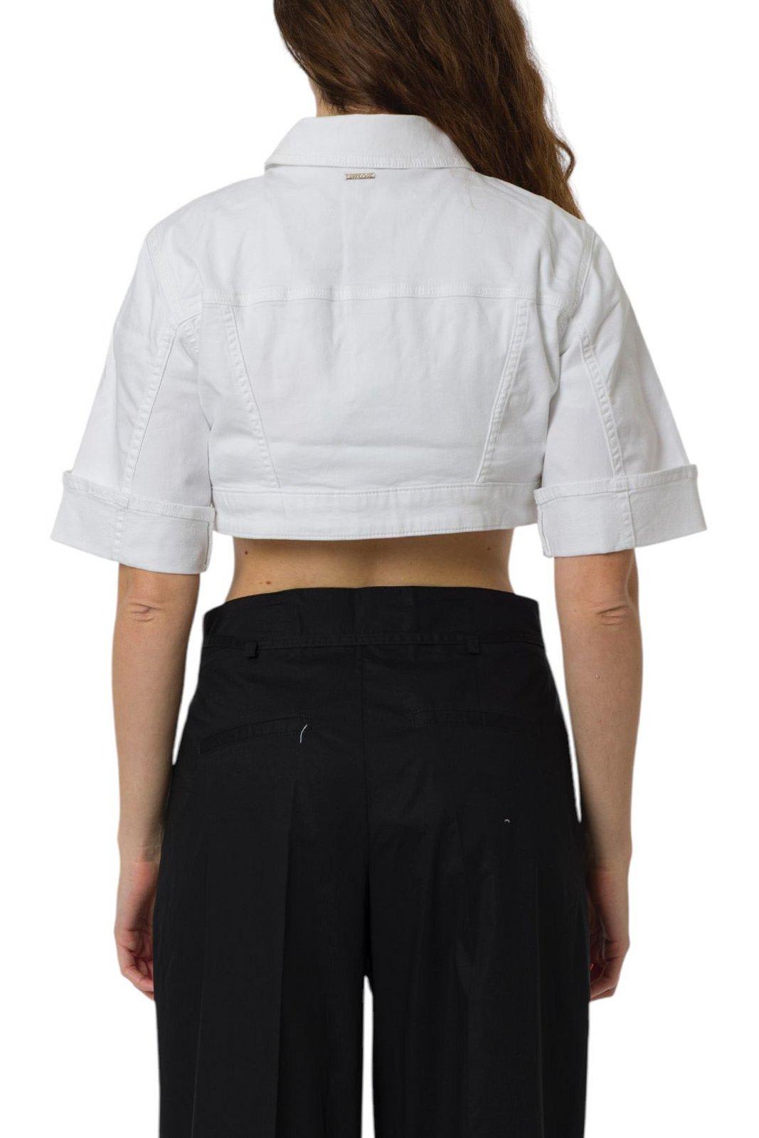 Liu •jo Short Sleeve Cropped Collared Jacket