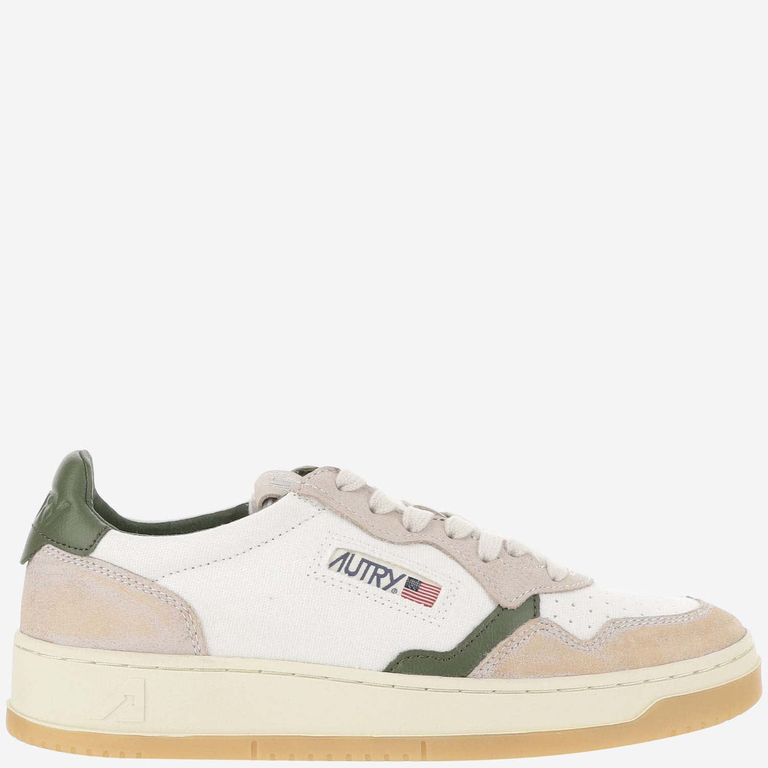 Autry Medalist Low Canvas Sneakers In Wht/cyprs