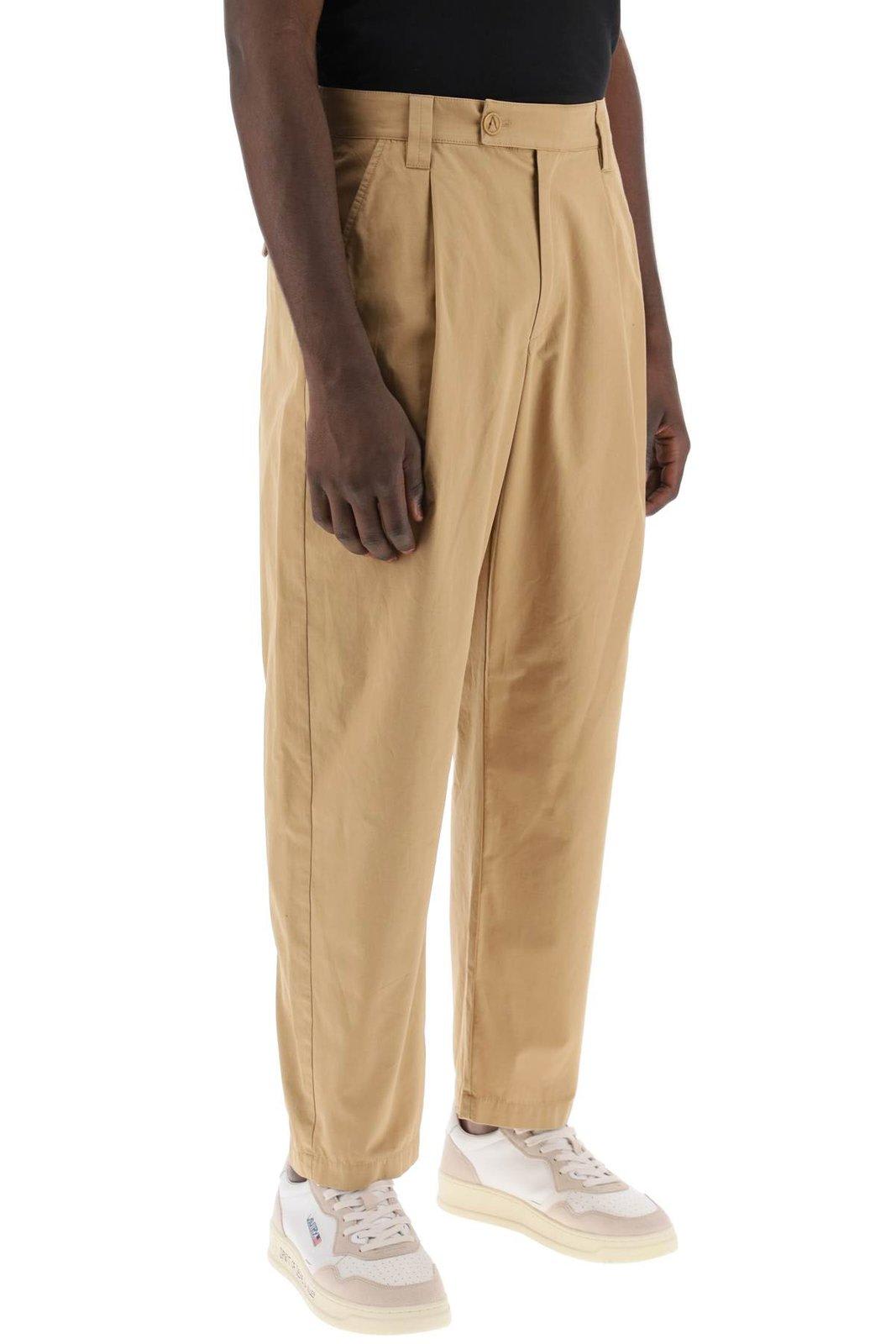 Shop Apc Straight Leg Tailored Trousers In Beige