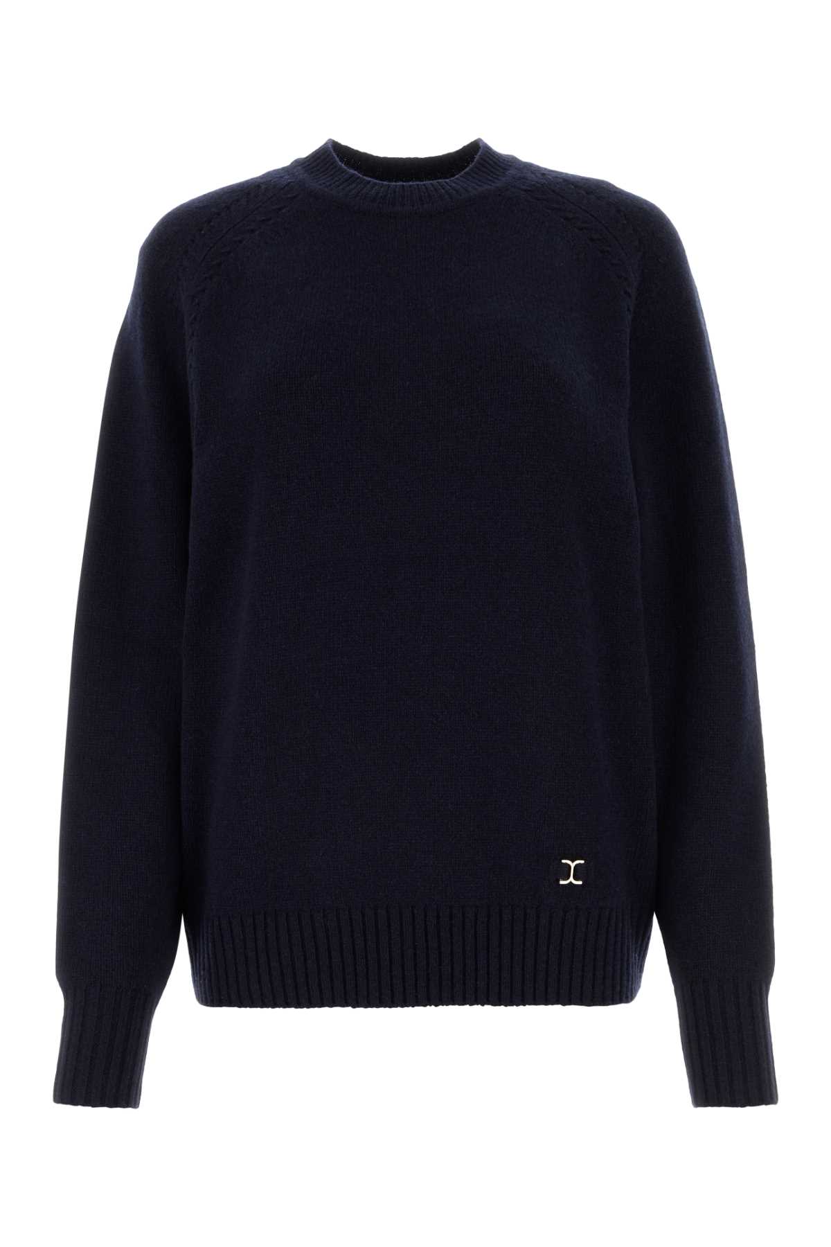 Chloé Chloe Women Midnight Blue Cashmere Blend Oversize Sweater In Iconicnavy