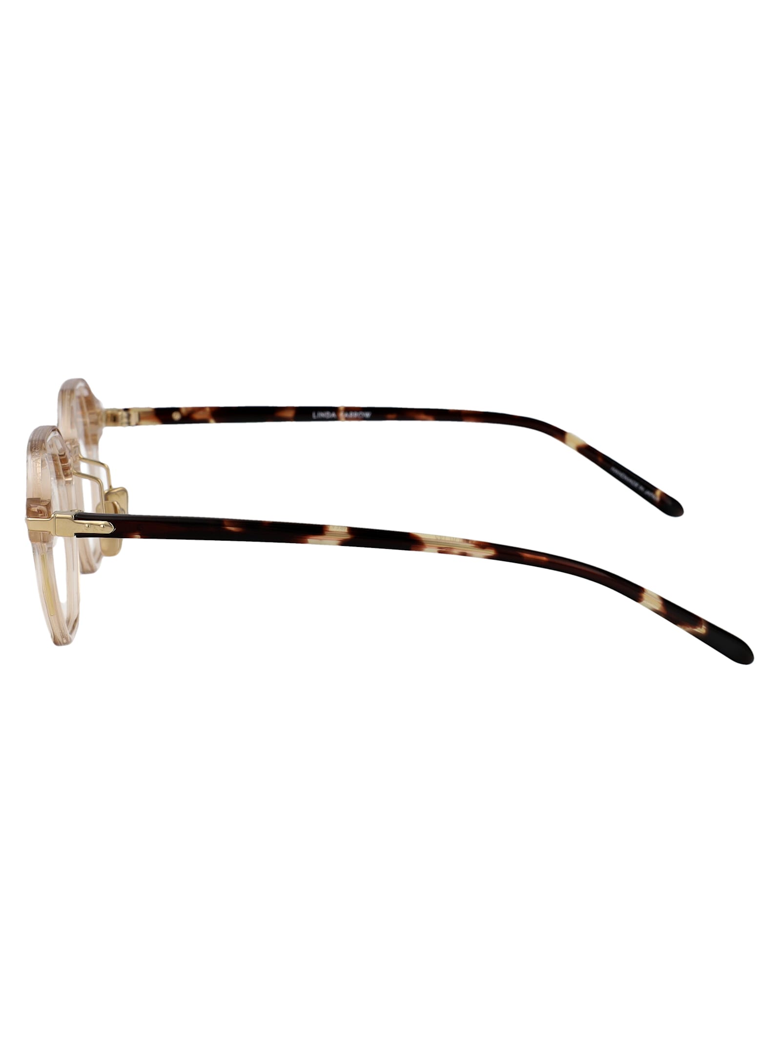 Linda Farrow Crystal Havana Acetate Glasses In Crystal Havana