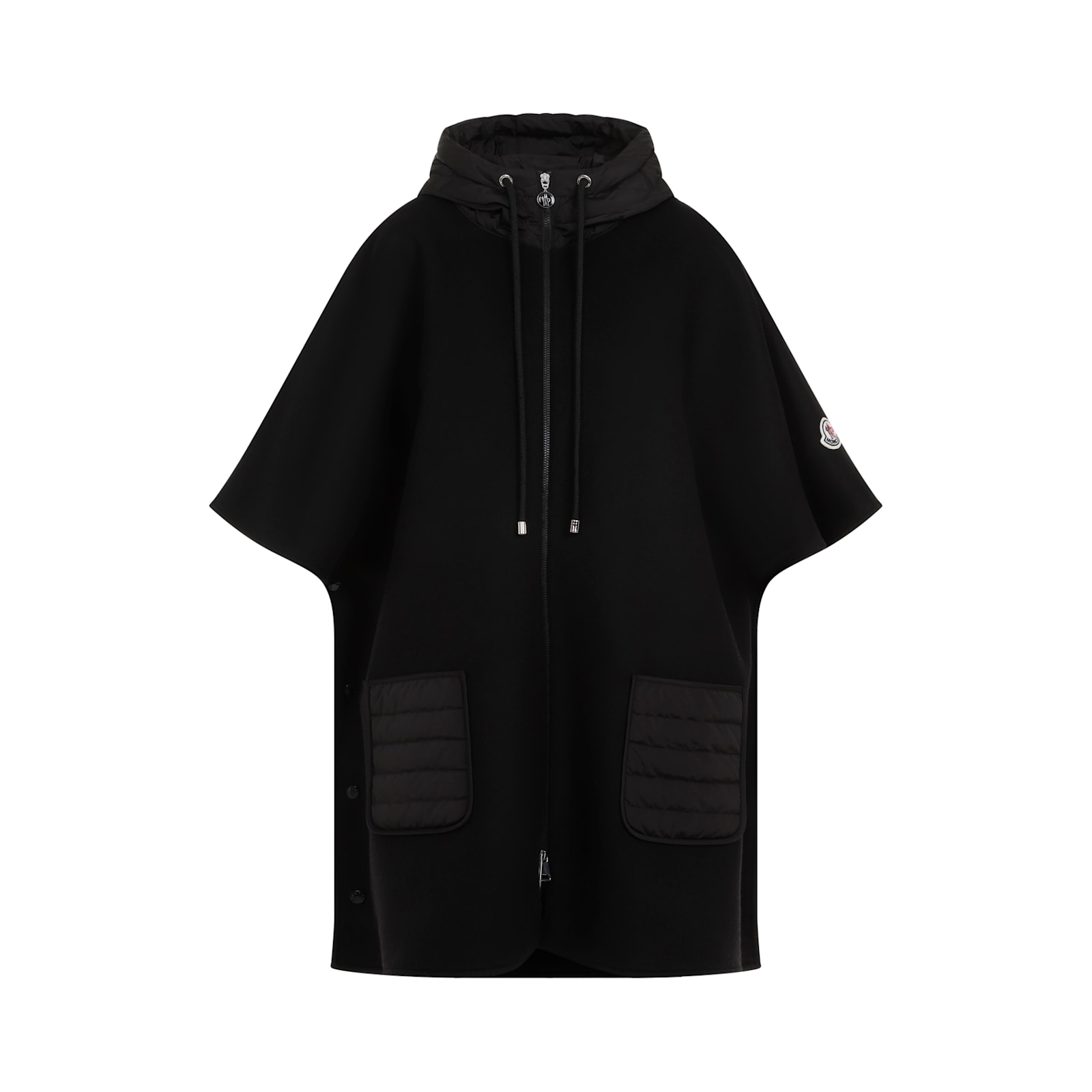 Shop Moncler Polyamide Cape In Black