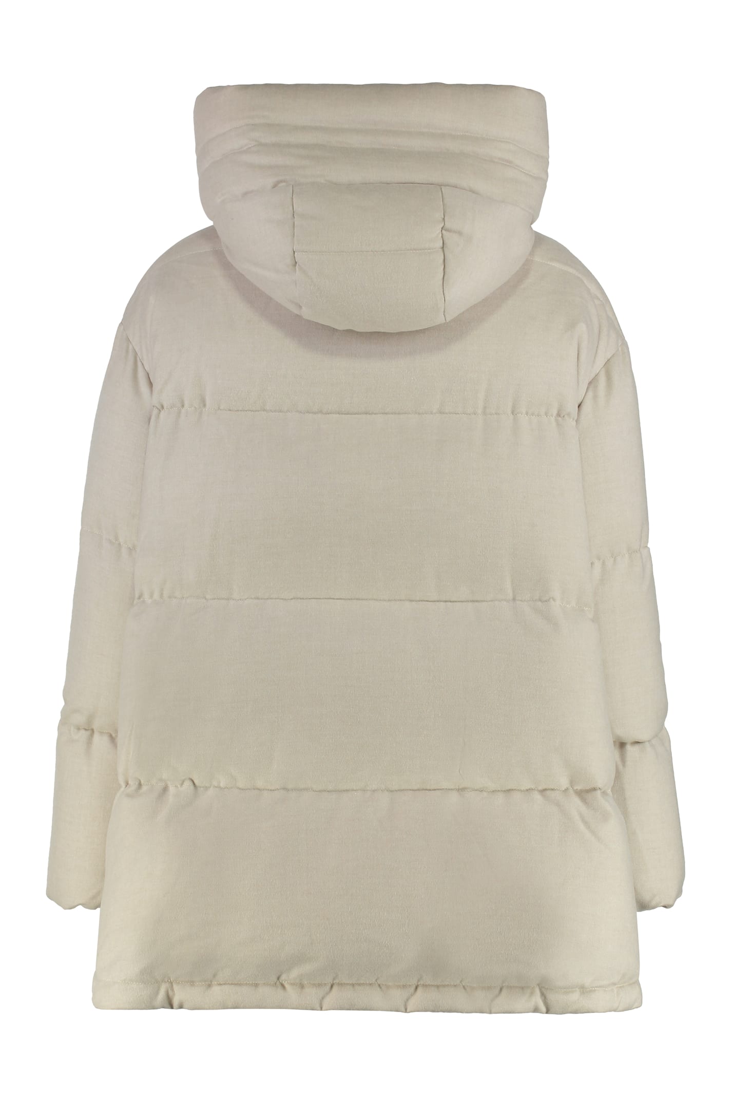 Moorer Calliope Hooded Down Jacket In Sand