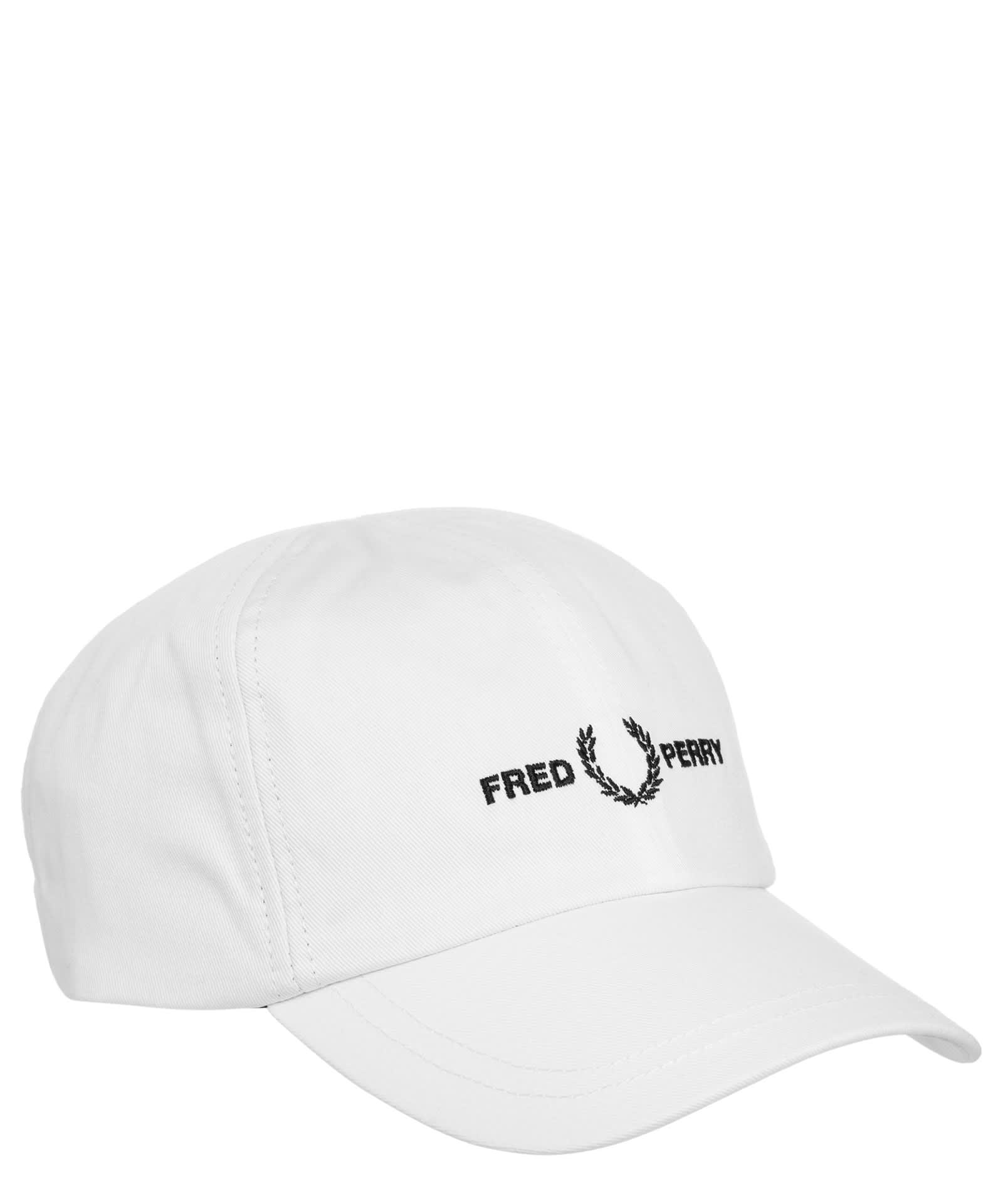 Fred Perry Cotton Hat In White
