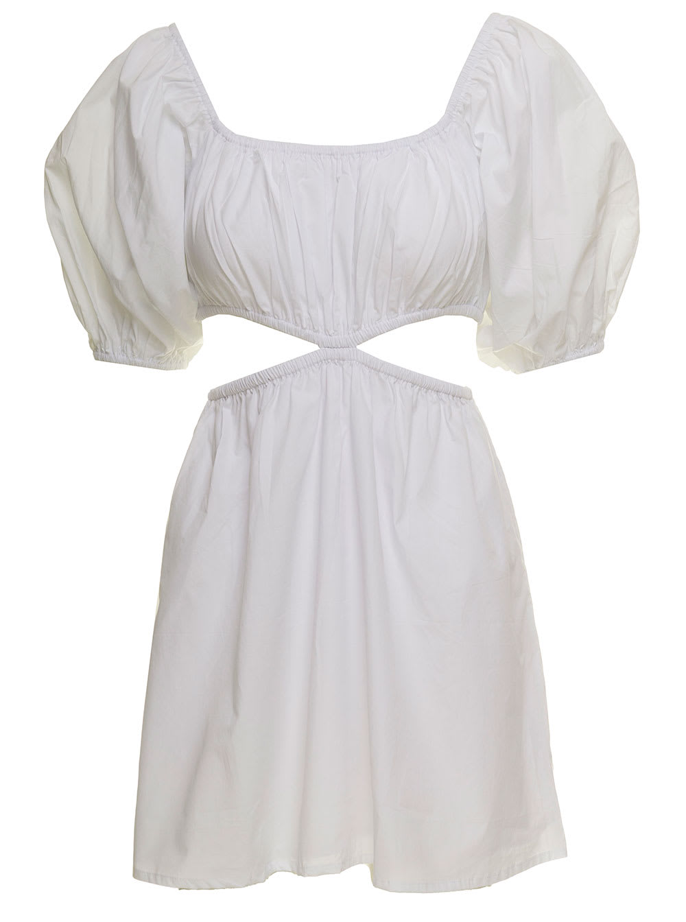 Faithfull The Brand Womans Gabelli White Cotton Dress With Cut Out Details