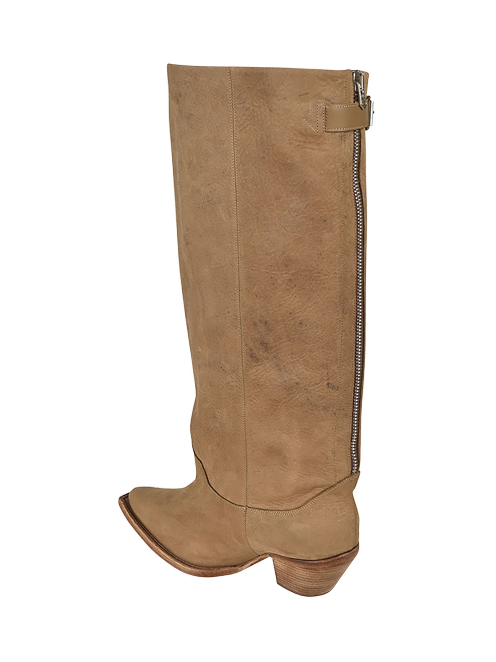 Shop R13 Slouch Cowboy Boots In Brown