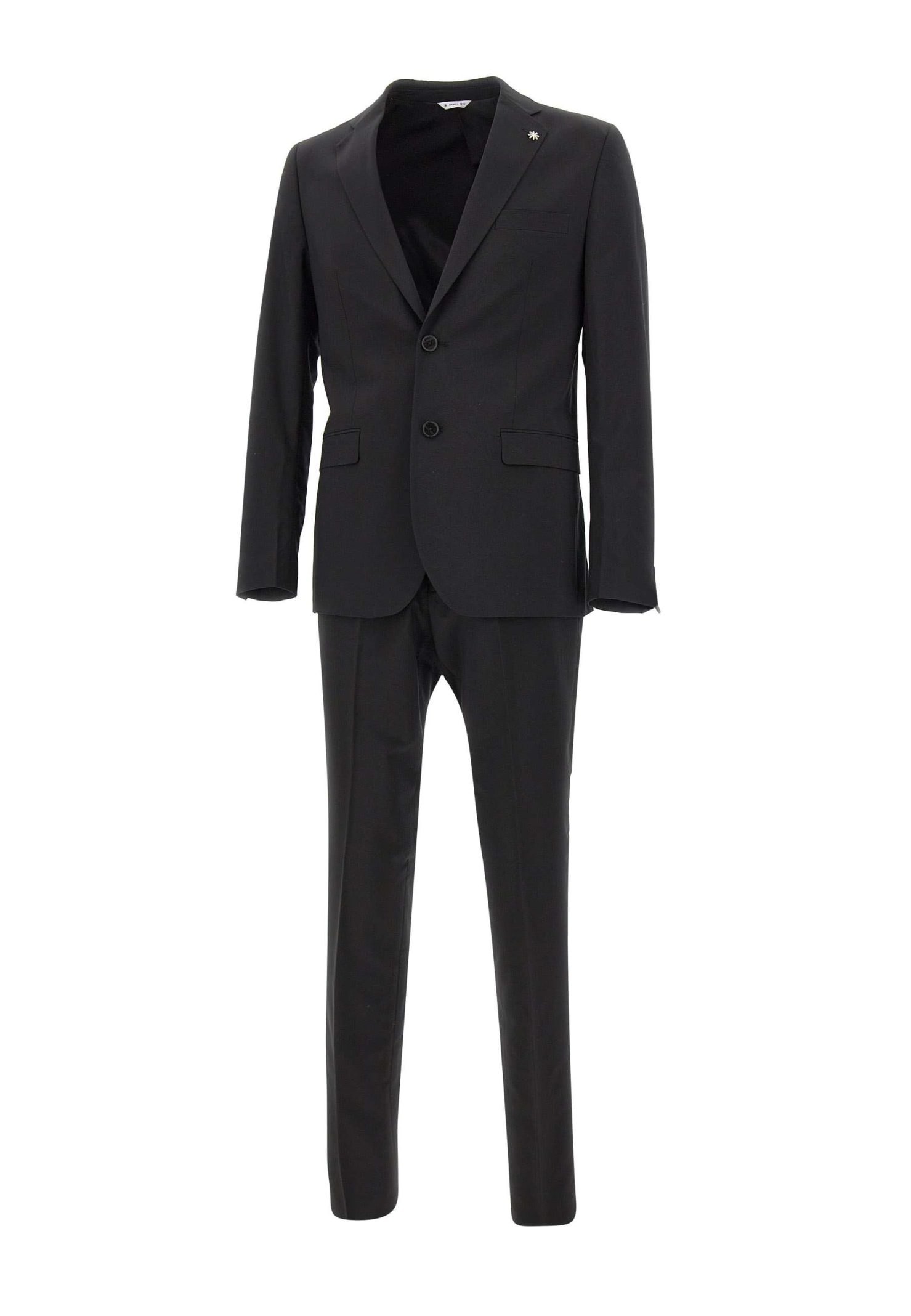 Shop Manuel Ritz Viscose Two-piece Suit In Black
