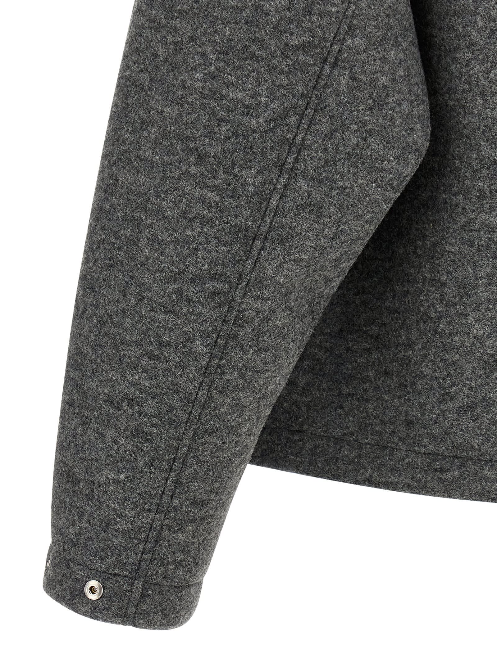 Herno Laminar Pannolenci Jacket In Gray