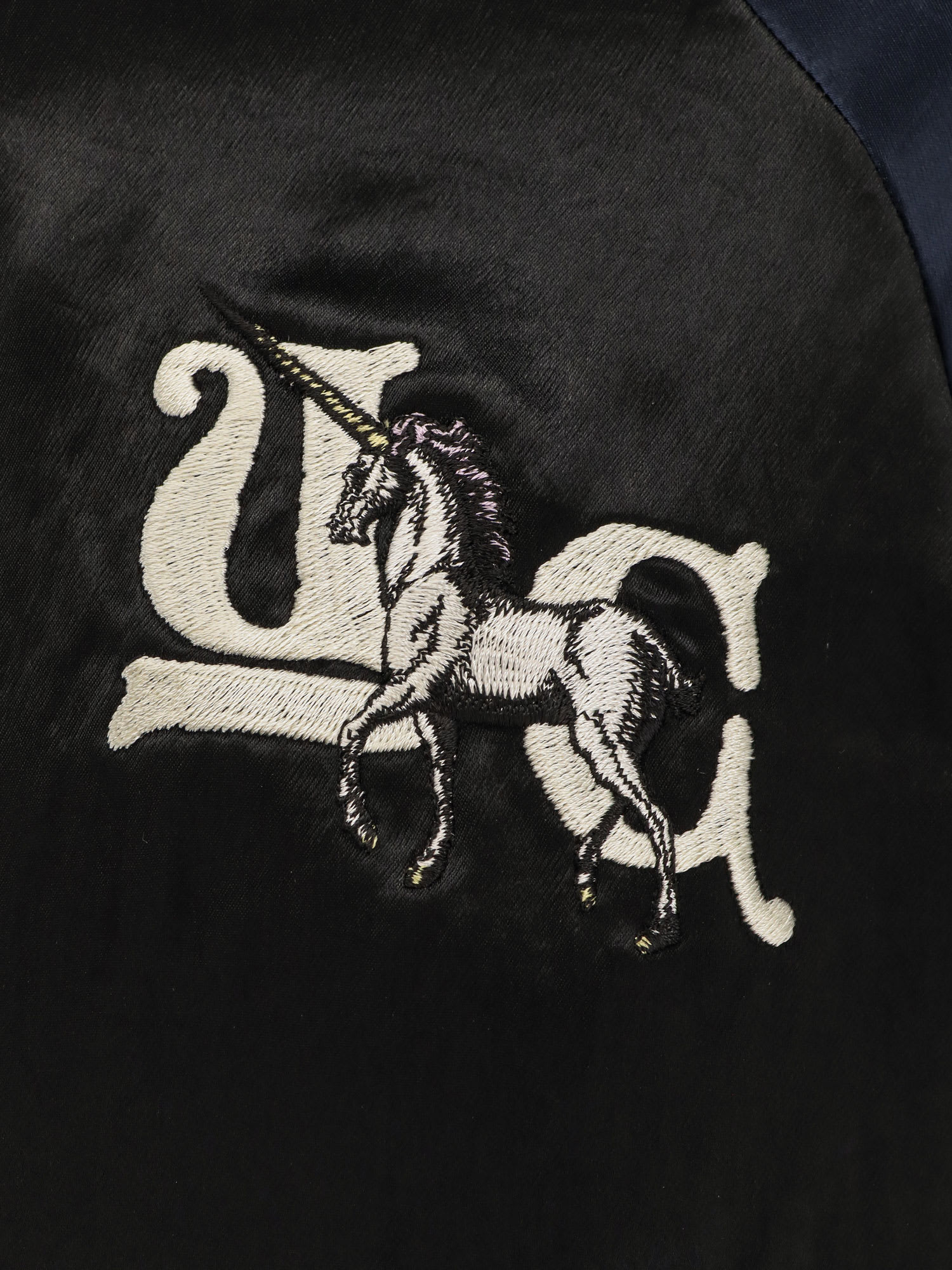 Undercover Bomber Jacket With Contrast Panels And Embroidery In Black