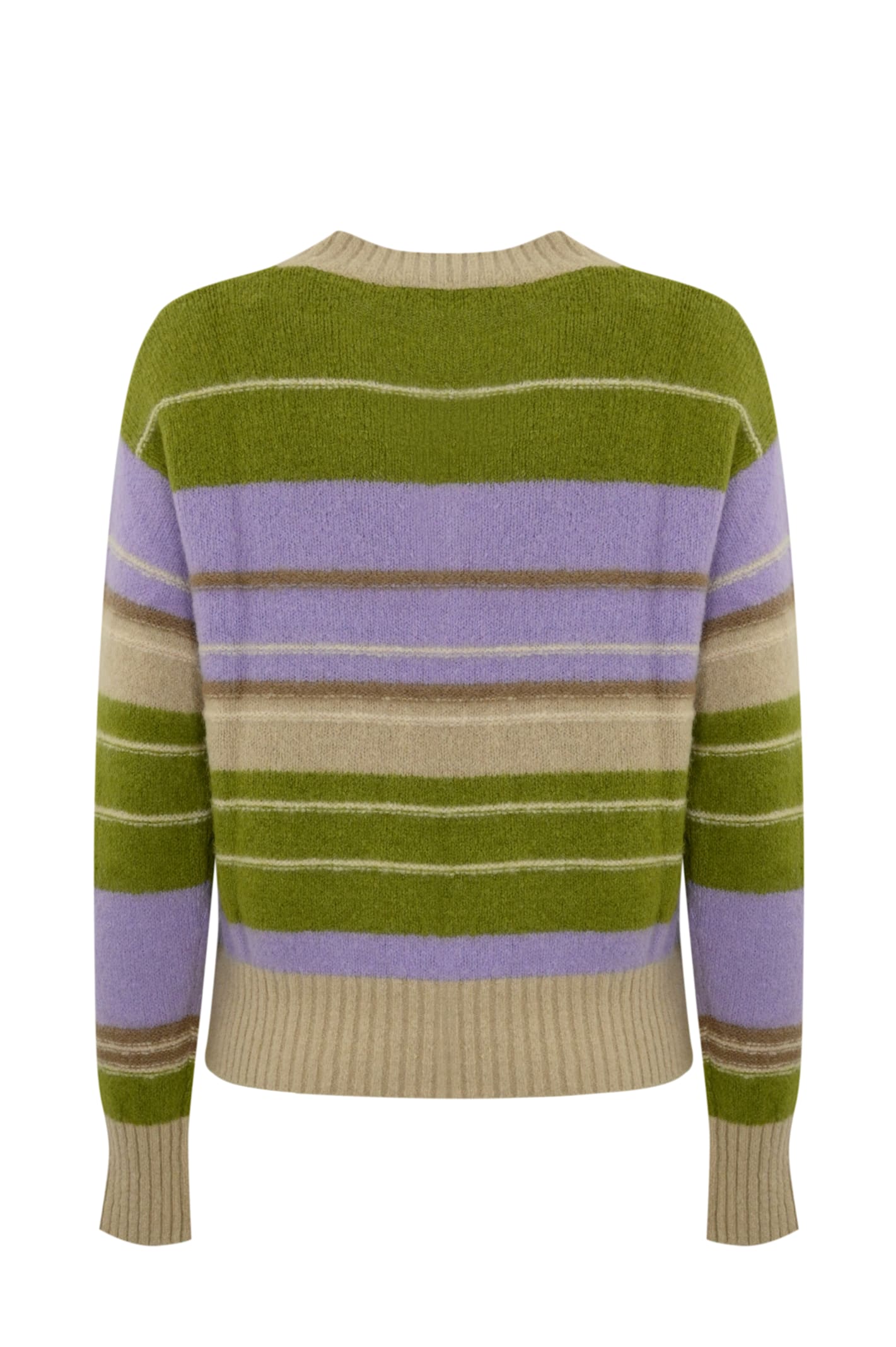 Shop Weekend Max Mara Visita Sweater In Alpaca And Cotton In Riga Lilla