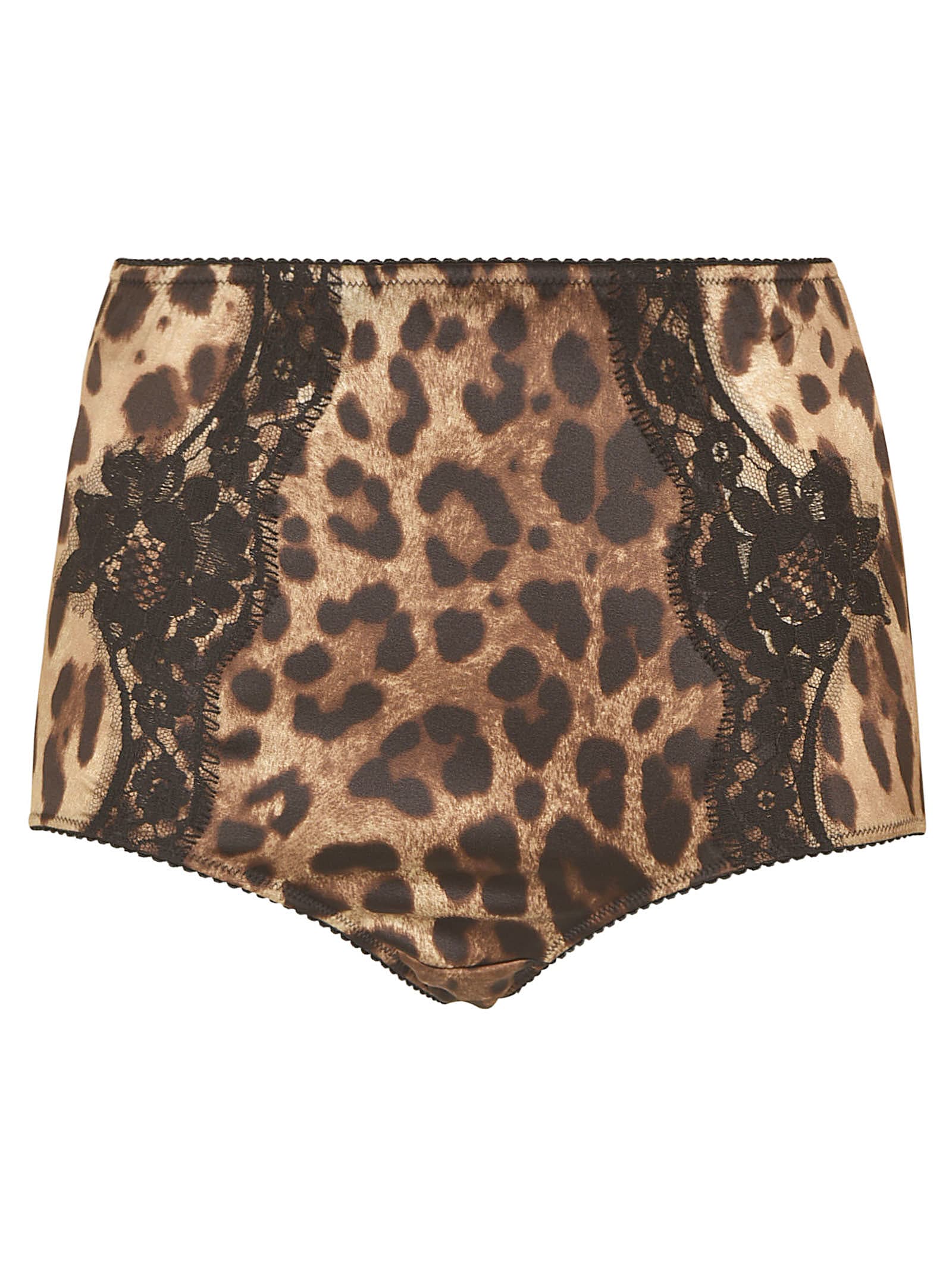 Dolce & Gabbana Floral Embroidered Animalier Print Panties