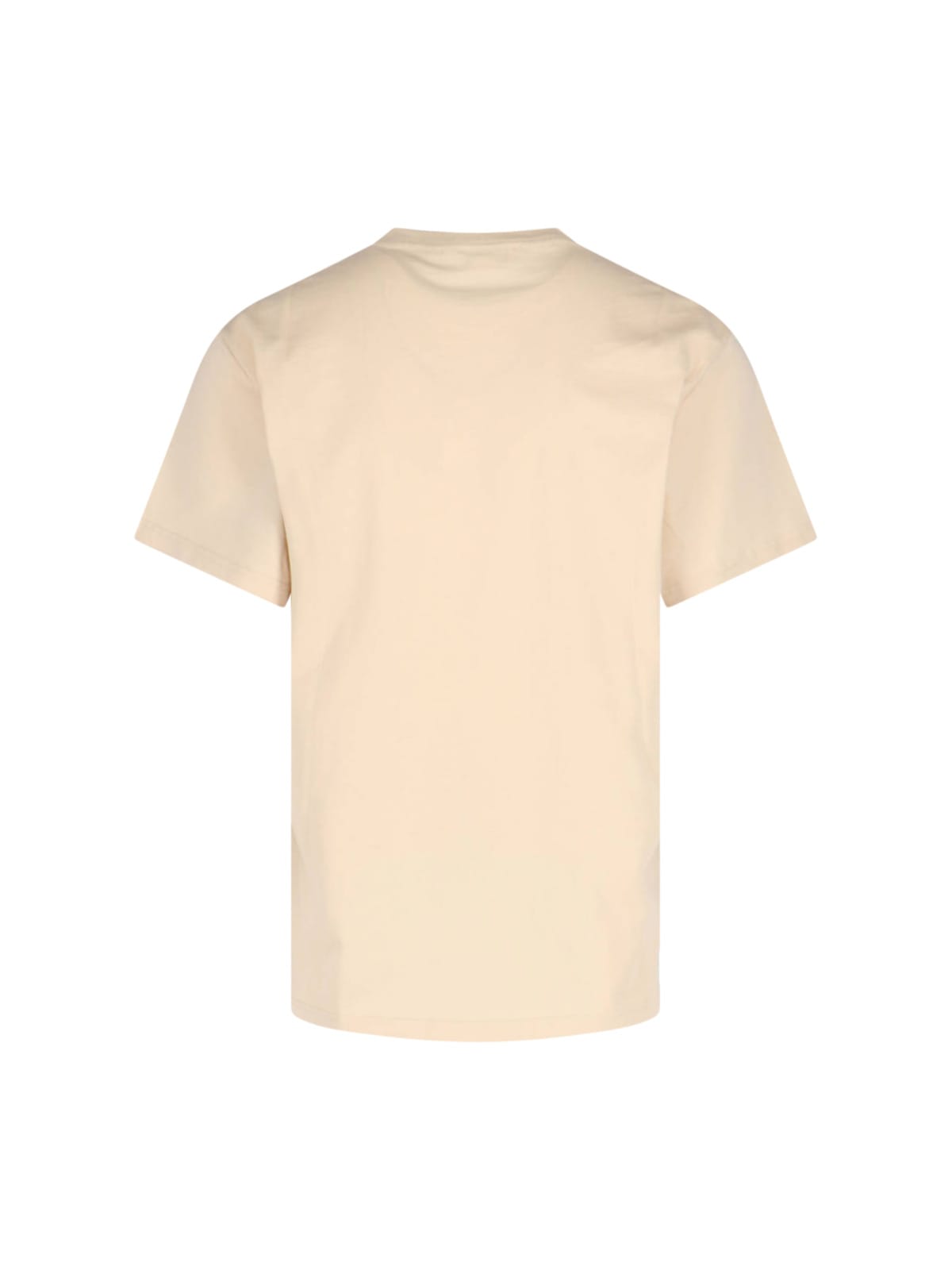 Alexander Mcqueen Crew Neck Graphic Print Short Sleeves In Beige